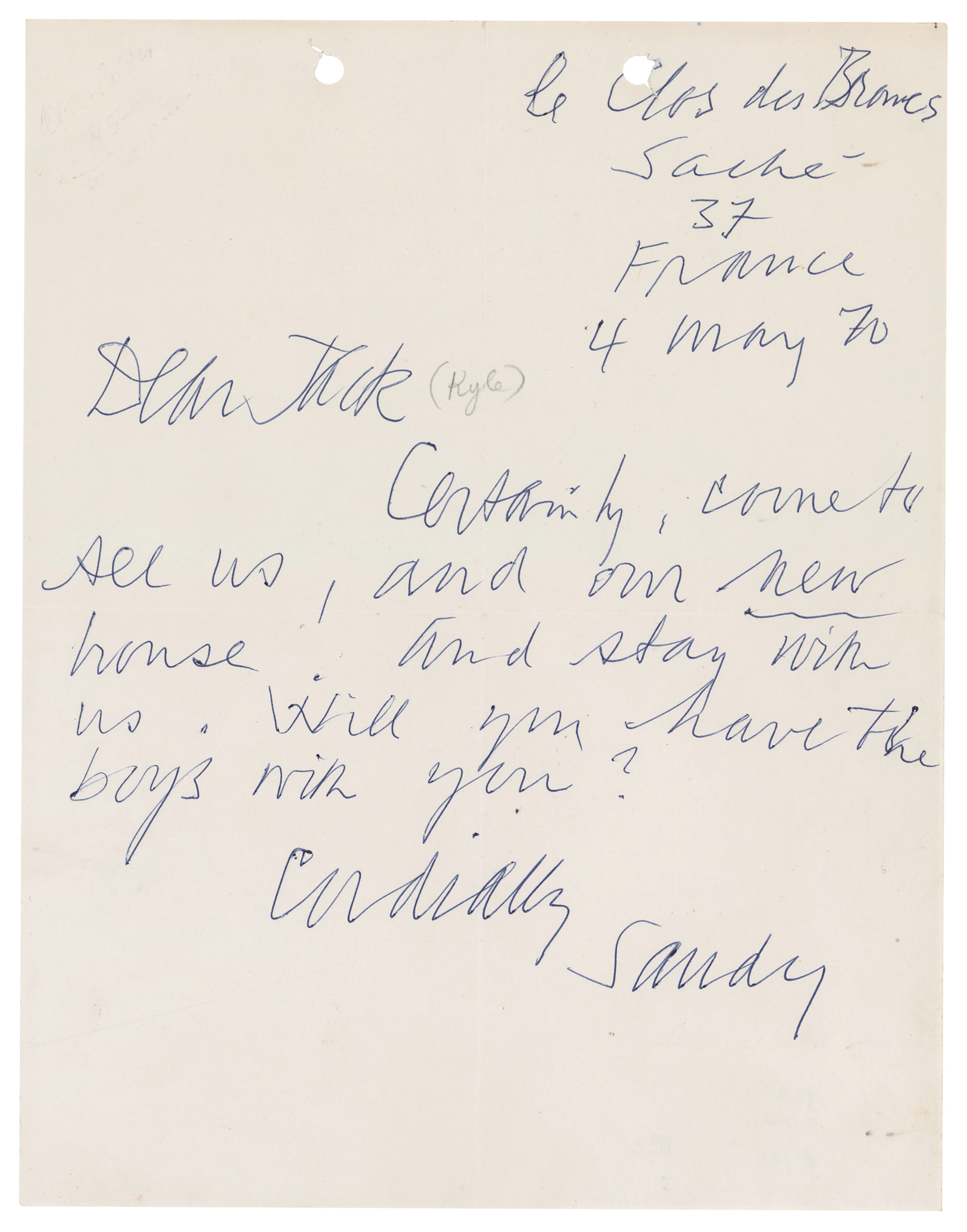 Alexander Calder Autograph Letter Signed