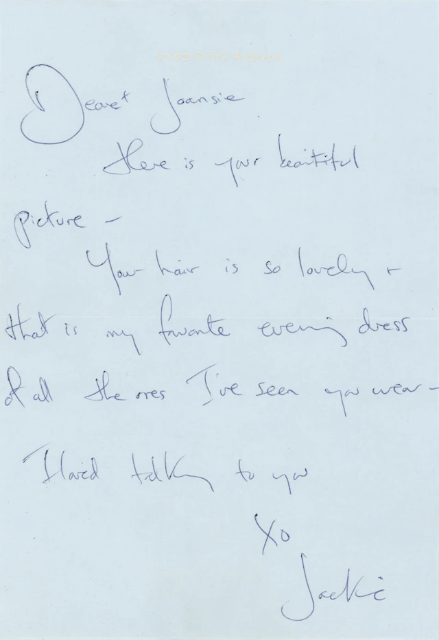 Jacqueline Kennedy Autograph Letter Signed to Joan Kennedy