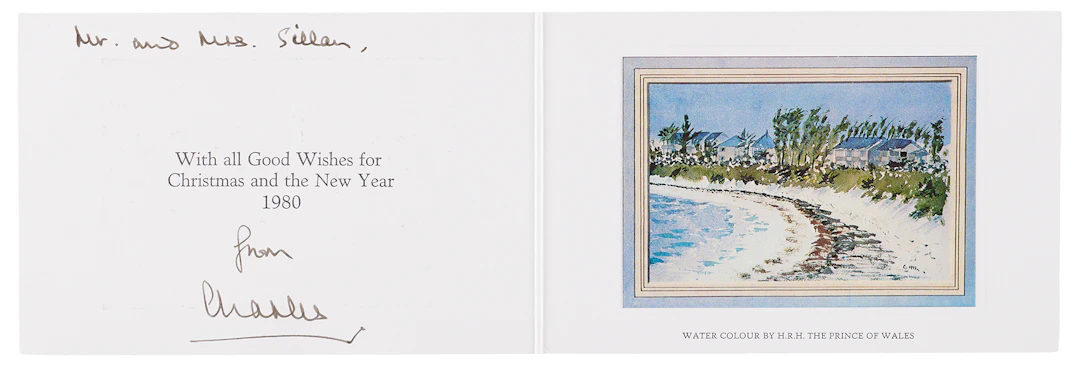 King Charles III Signed Christmas Card (1980)