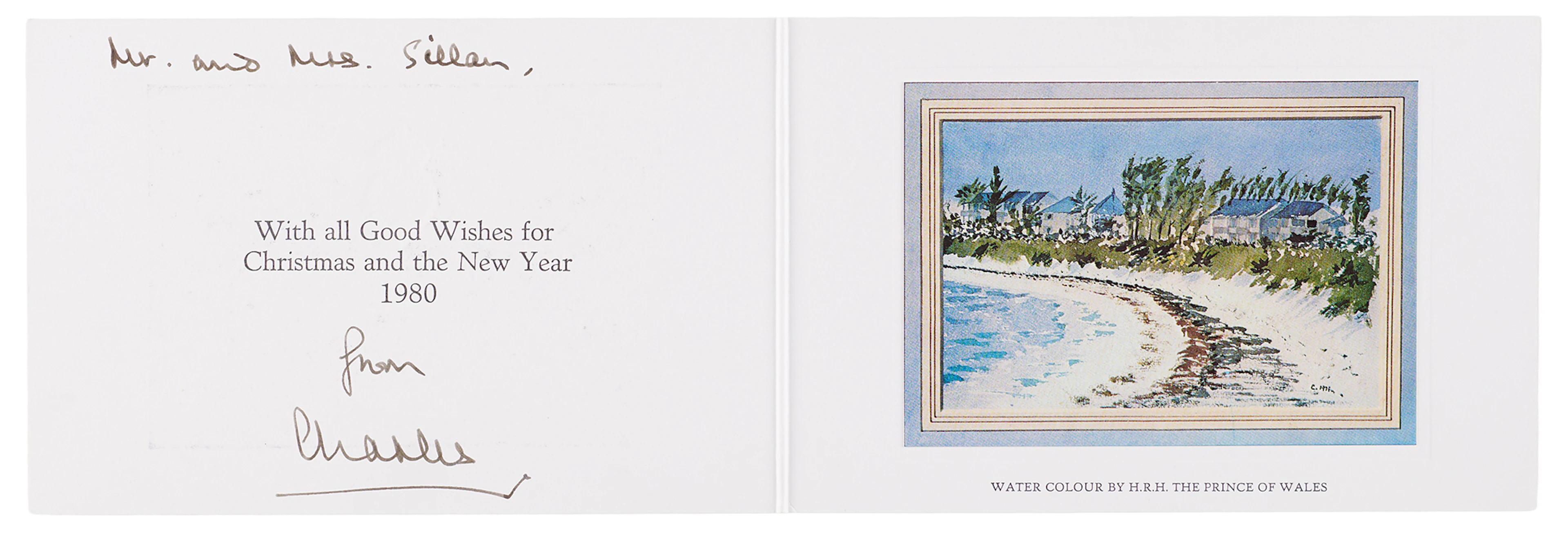 King Charles III Signed Christmas Card (1980)