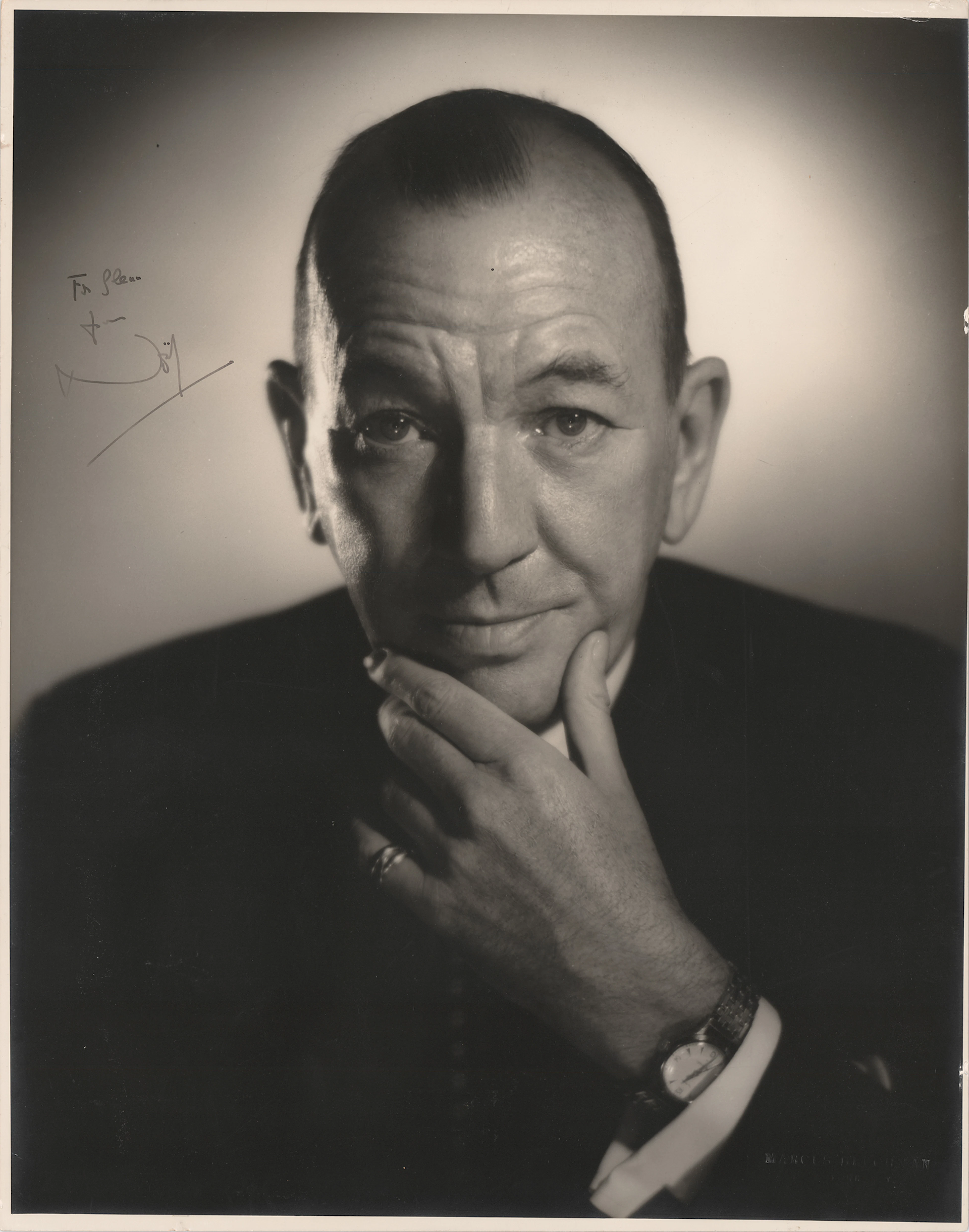 Noel Coward Oversized Signed Photograph to Glenn Ford