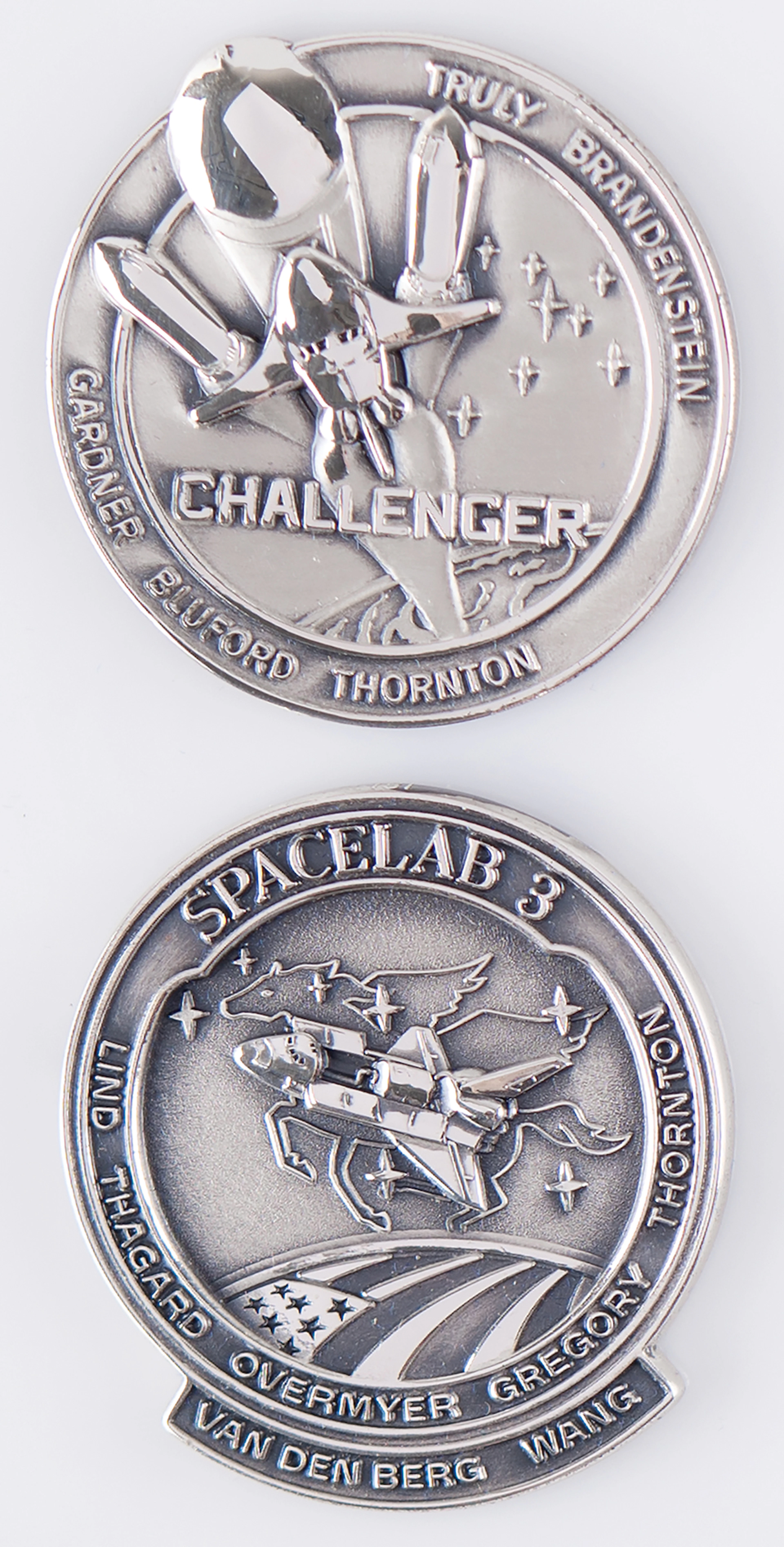 STS-8 and STS-51-B (2) Unflown Robbins Medallions - From the Personal