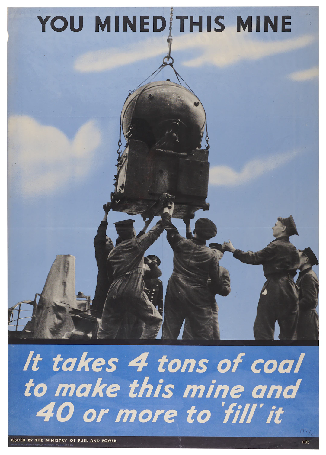 WWII British Ministry of Fuel and Power ‘You Mined This Mine’ Coal