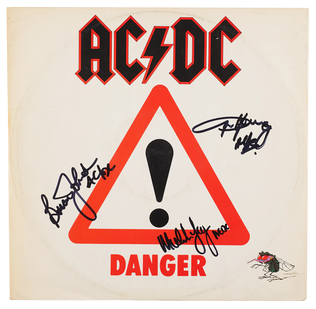 AC/DC Signed 12-Inch Single Record - 'Danger'