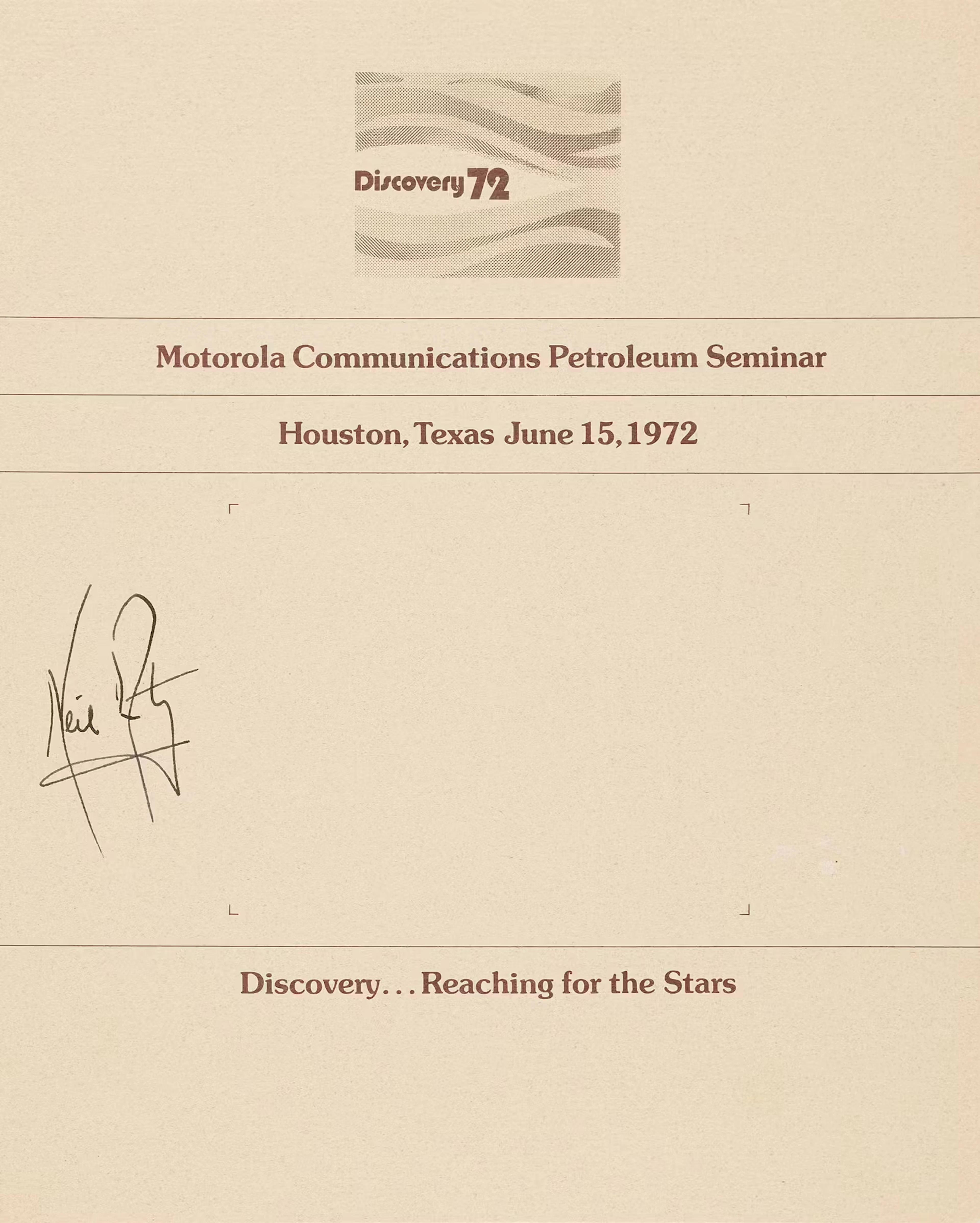 Neil Armstrong Signed Program Cover