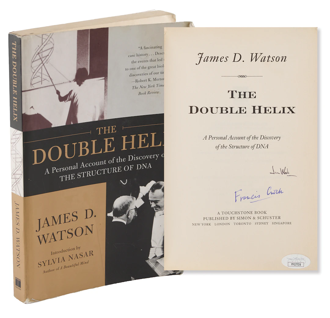 James Watson and Francis Crick Signed Book - The Double Helix