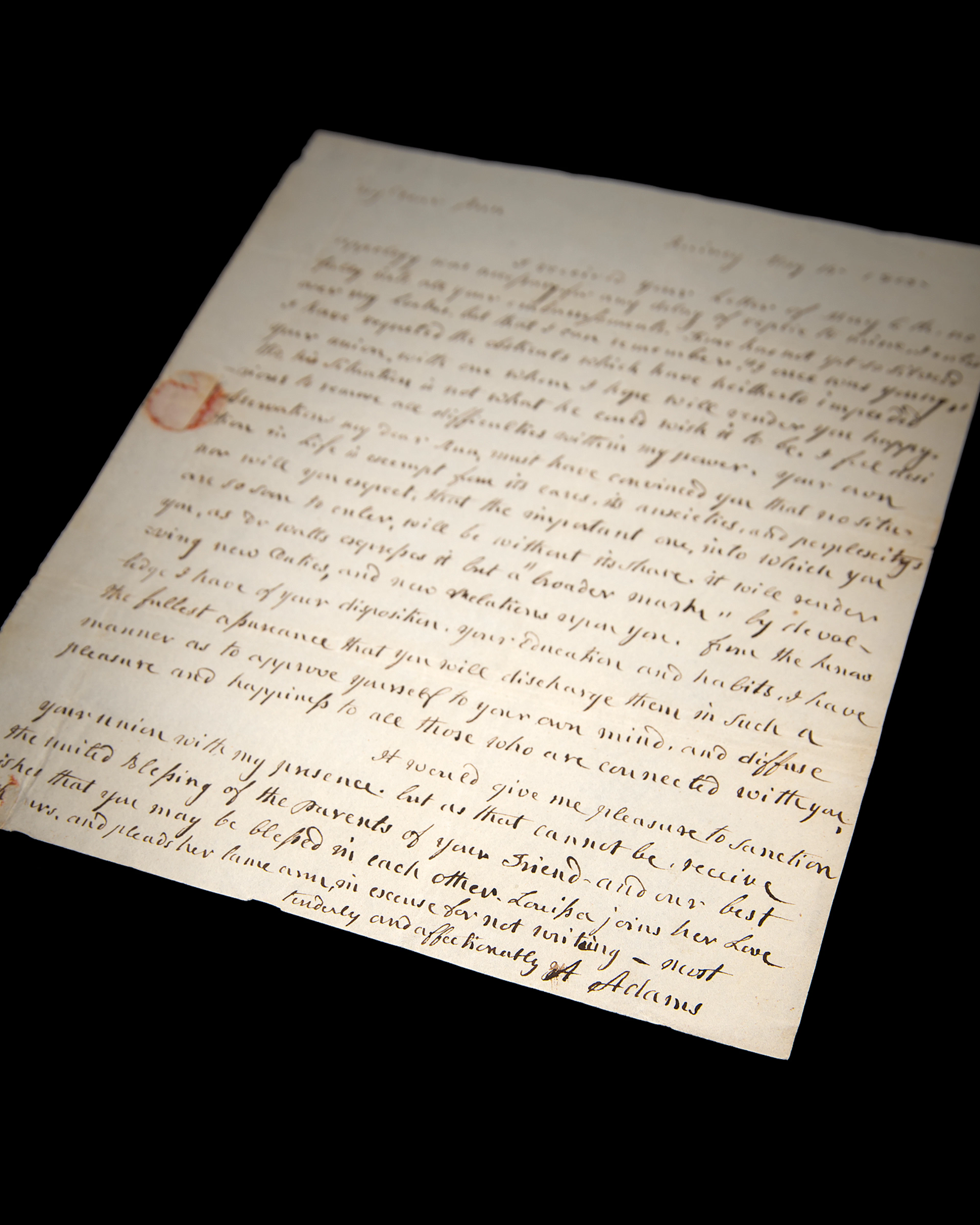 Abigail Adams Autograph Letter Signed - "Time has not yet so silvered