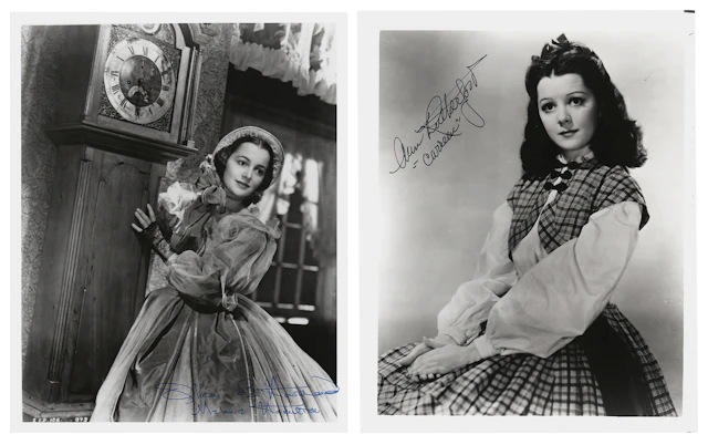 Gone With the Wind: Olivia de Havilland and Ann Rutherford (2) Signed
