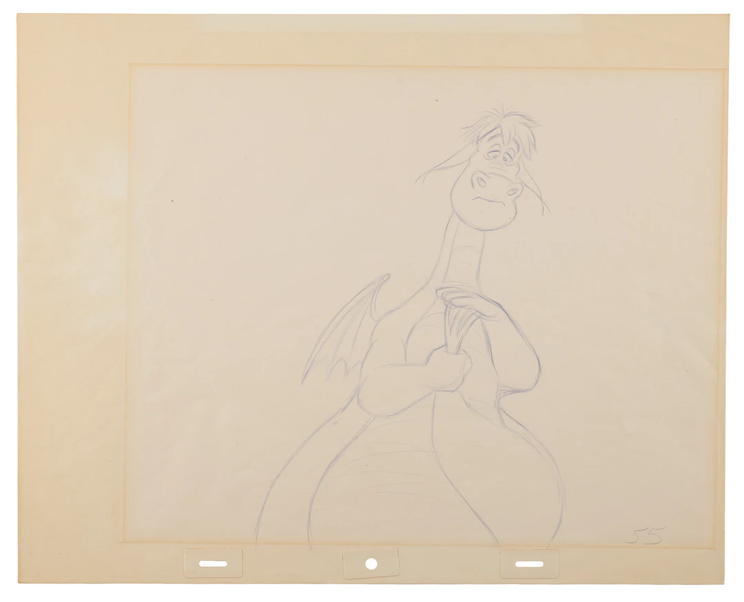 Elliott production drawing from Pete's Dragon