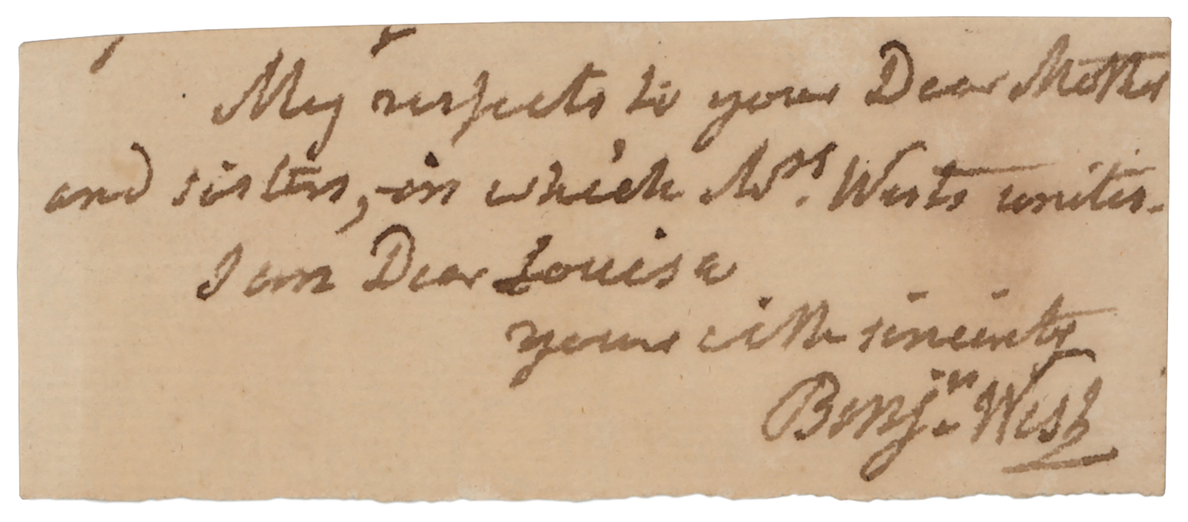Benjamin West Autograph Note Signed