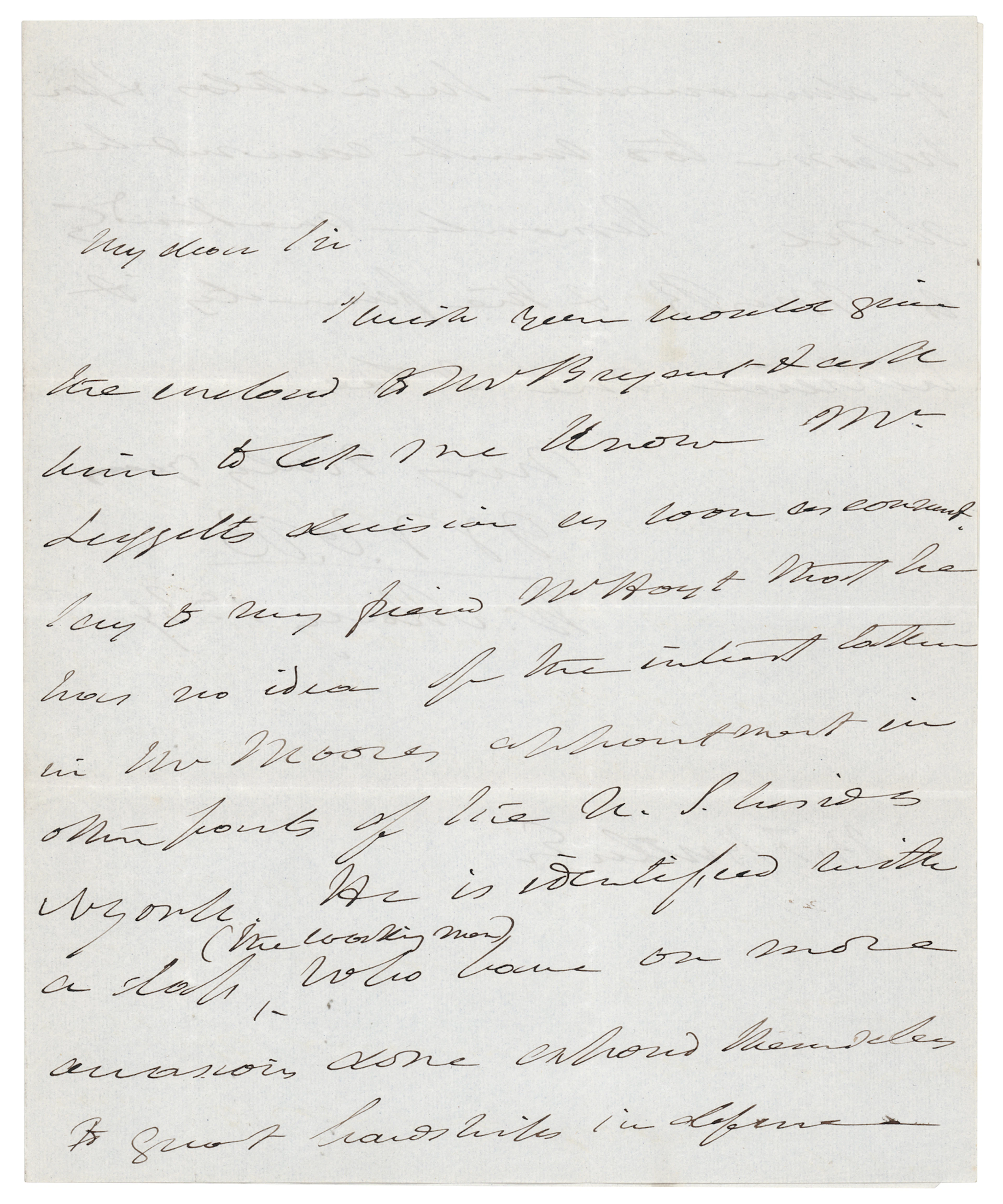 Martin Van Buren Autograph Letter Signed as President on Labor Leader