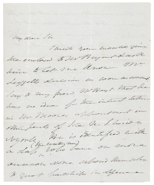 Martin Van Buren Autograph Letter Signed as President on Labor Leader