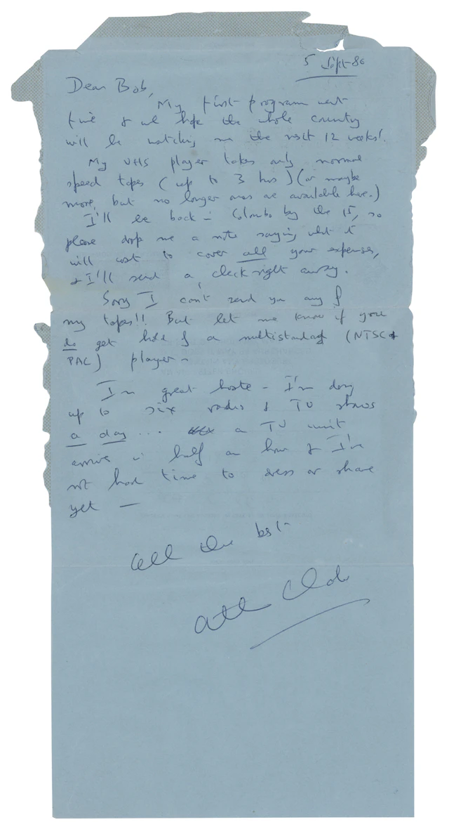 Arthur C. Clarke Autograph Letter Signed