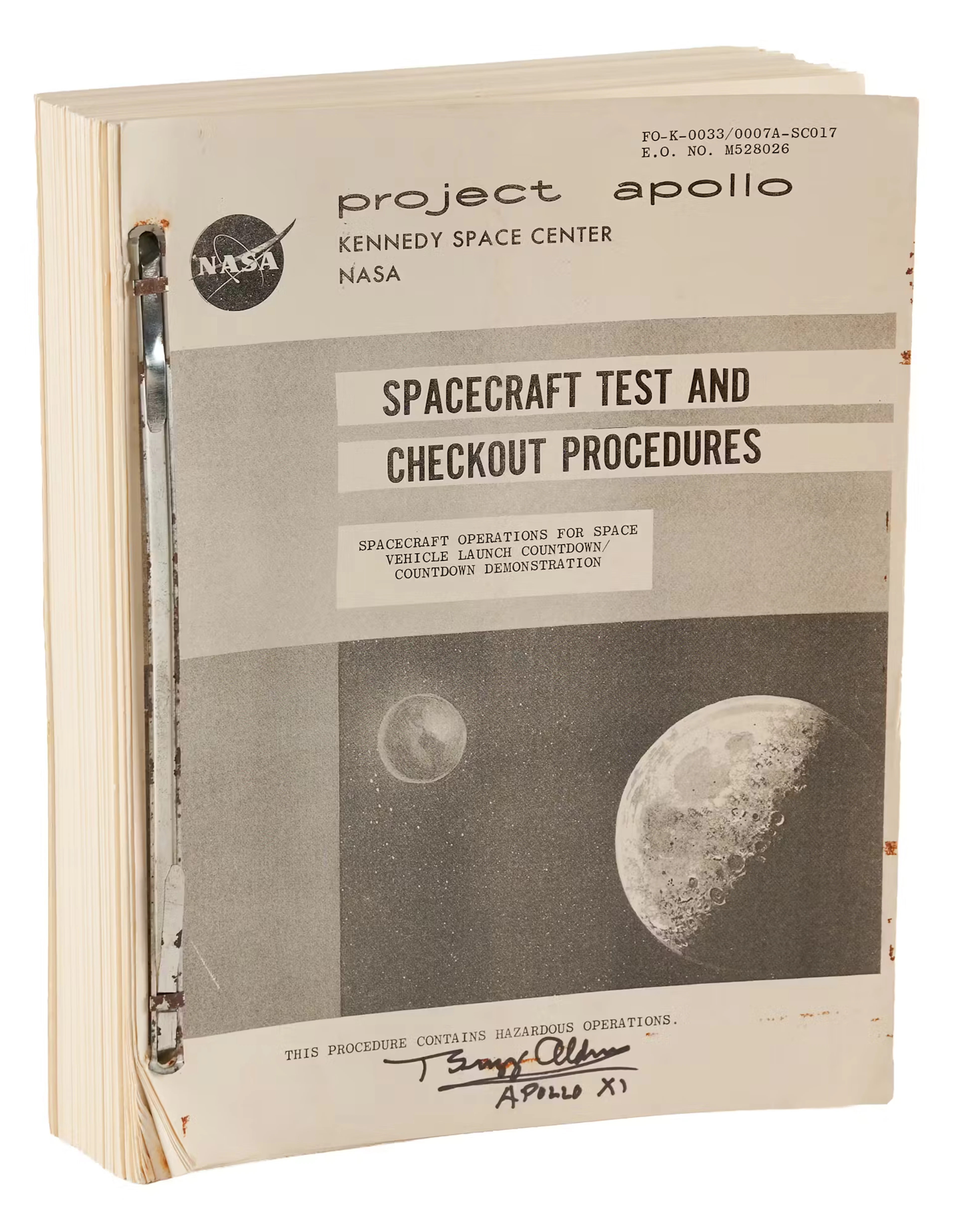 Buzz Aldrin Signed Apollo 4-Era ‘Spacecraft Test and Checkout Procedures’