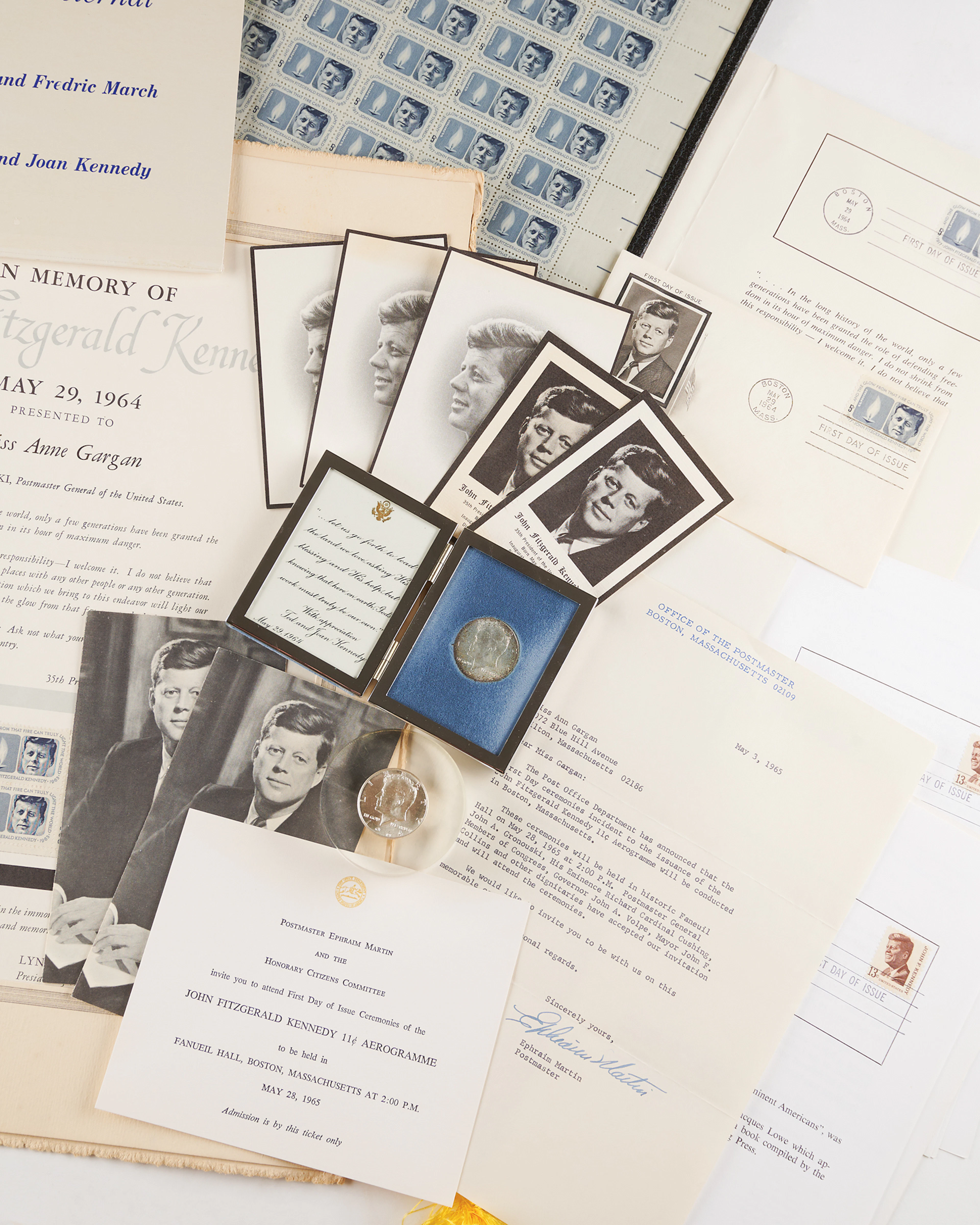 John F. Kennedy Memorial Materials from the Collection of His Cousin Ann Gargan