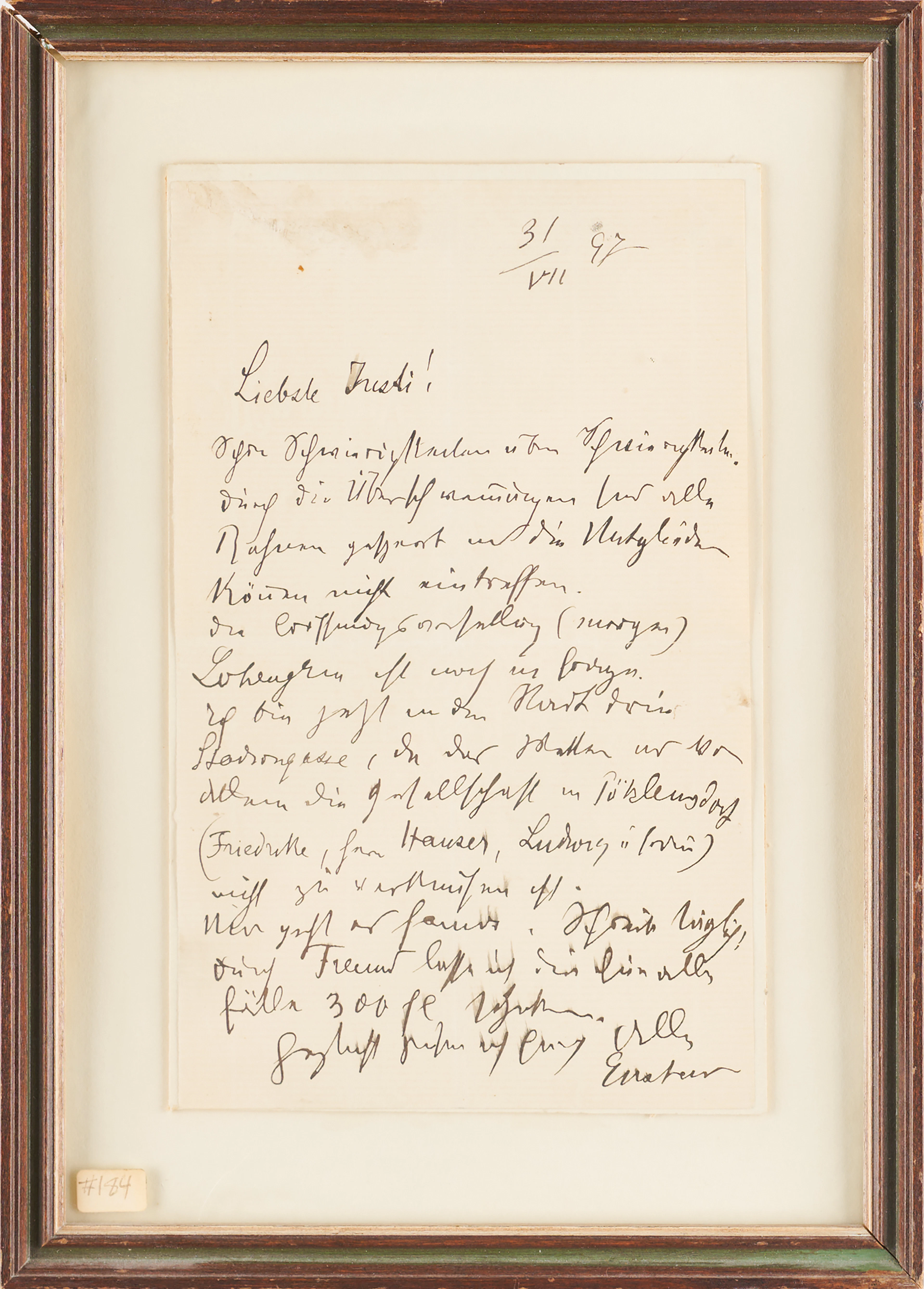 Gustav Mahler Autograph Letter Signed on a Delayed Performance of