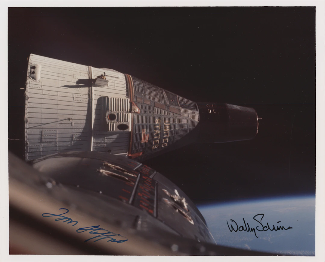Wally Schirra and Tom Stafford Signed Photograph