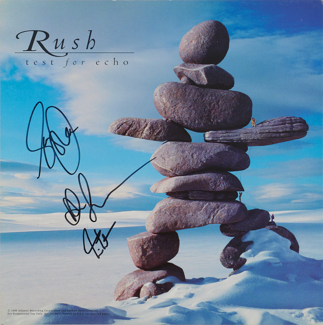 Rush Signed Album Flat - Test for Echo
