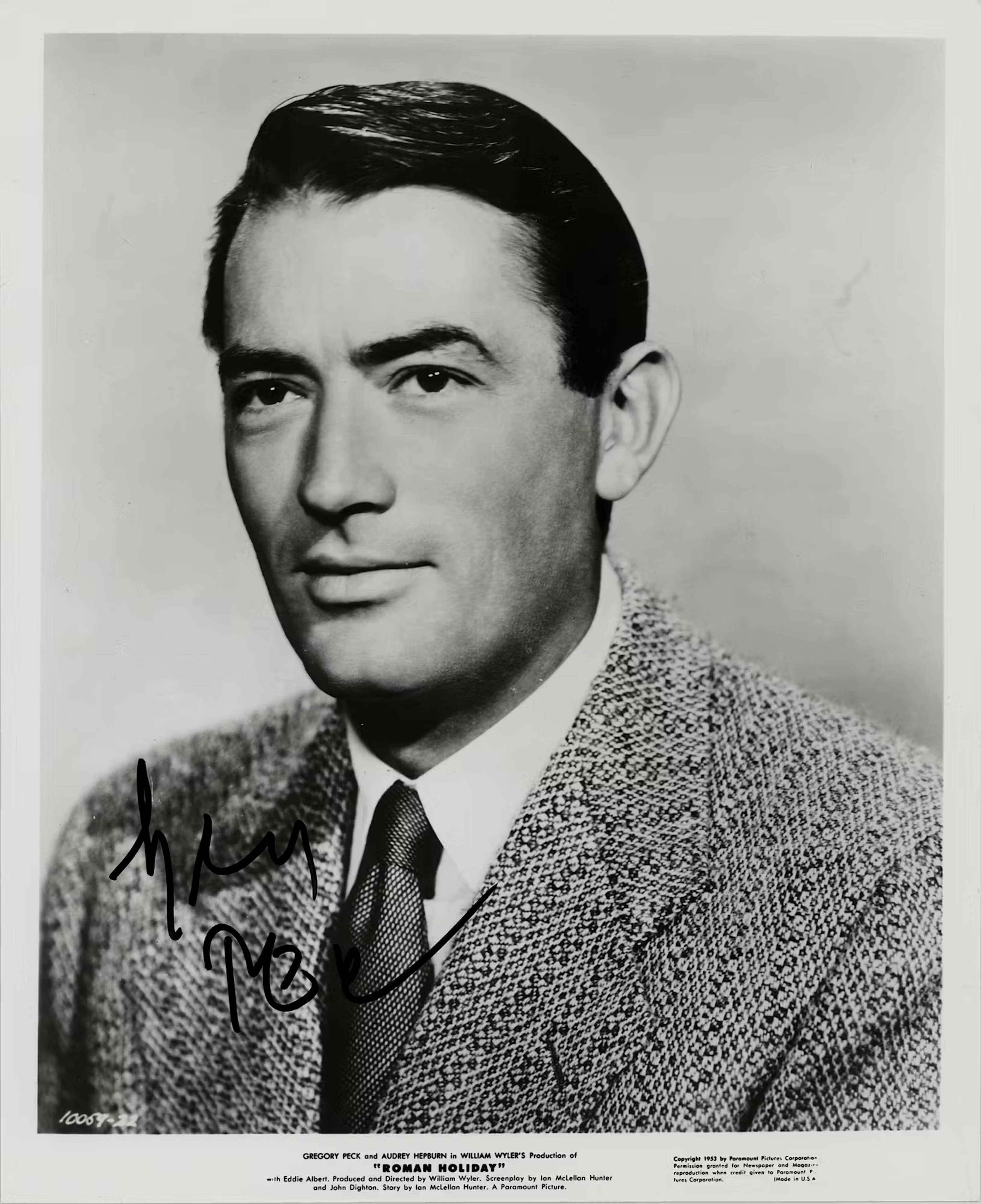 Gregory Peck Signed Photograph