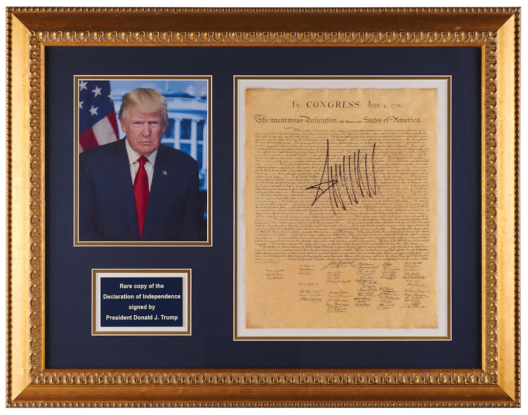 Donald Trump Signed Declaration of Independence