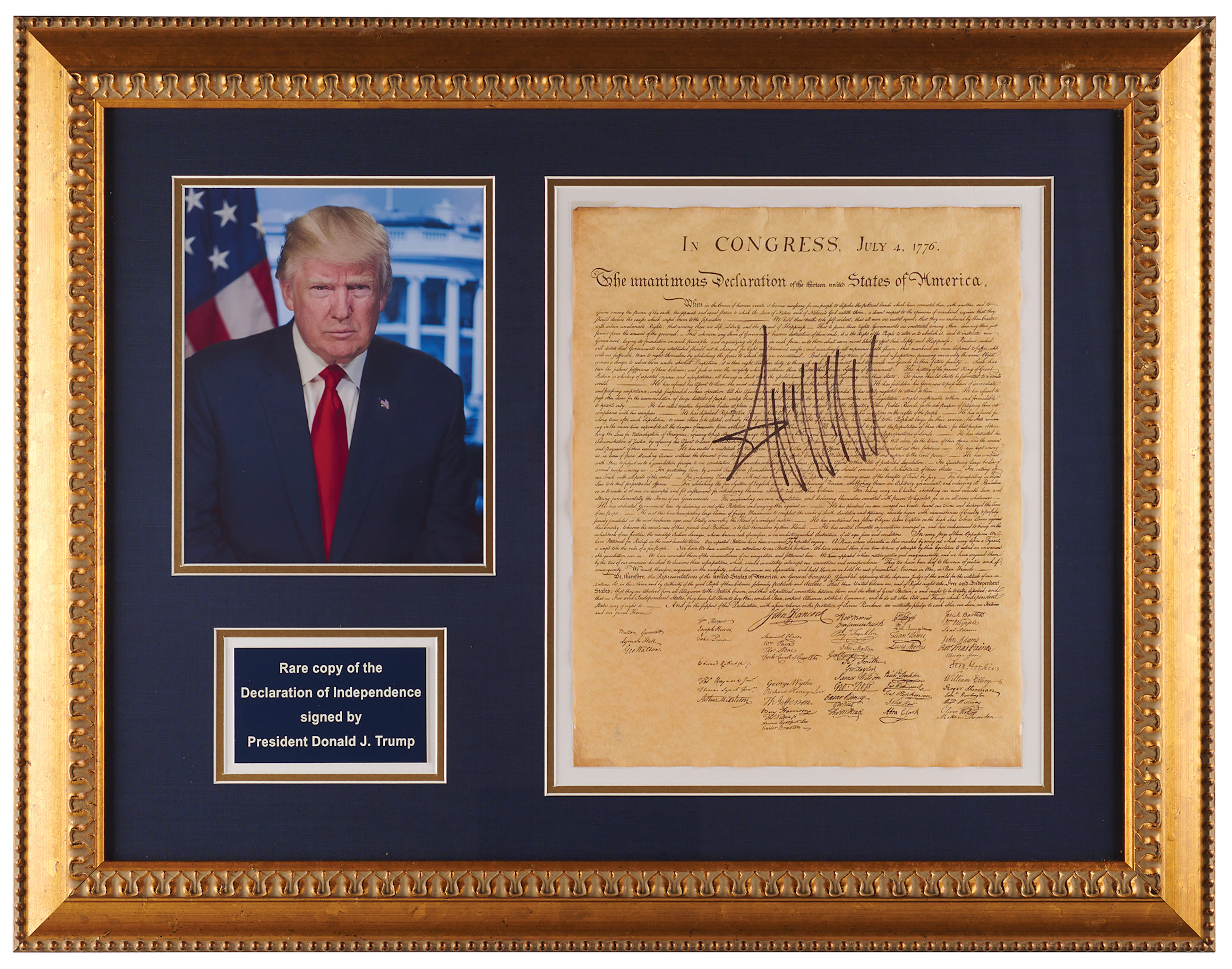 Donald Trump Signed Declaration of Independence