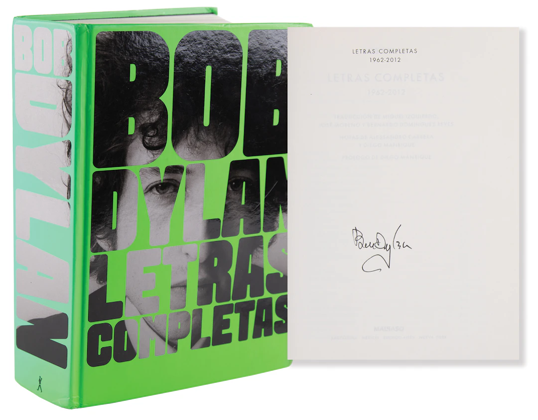 Bob Dylan Signed Book - Letras Completas, 1962–2012