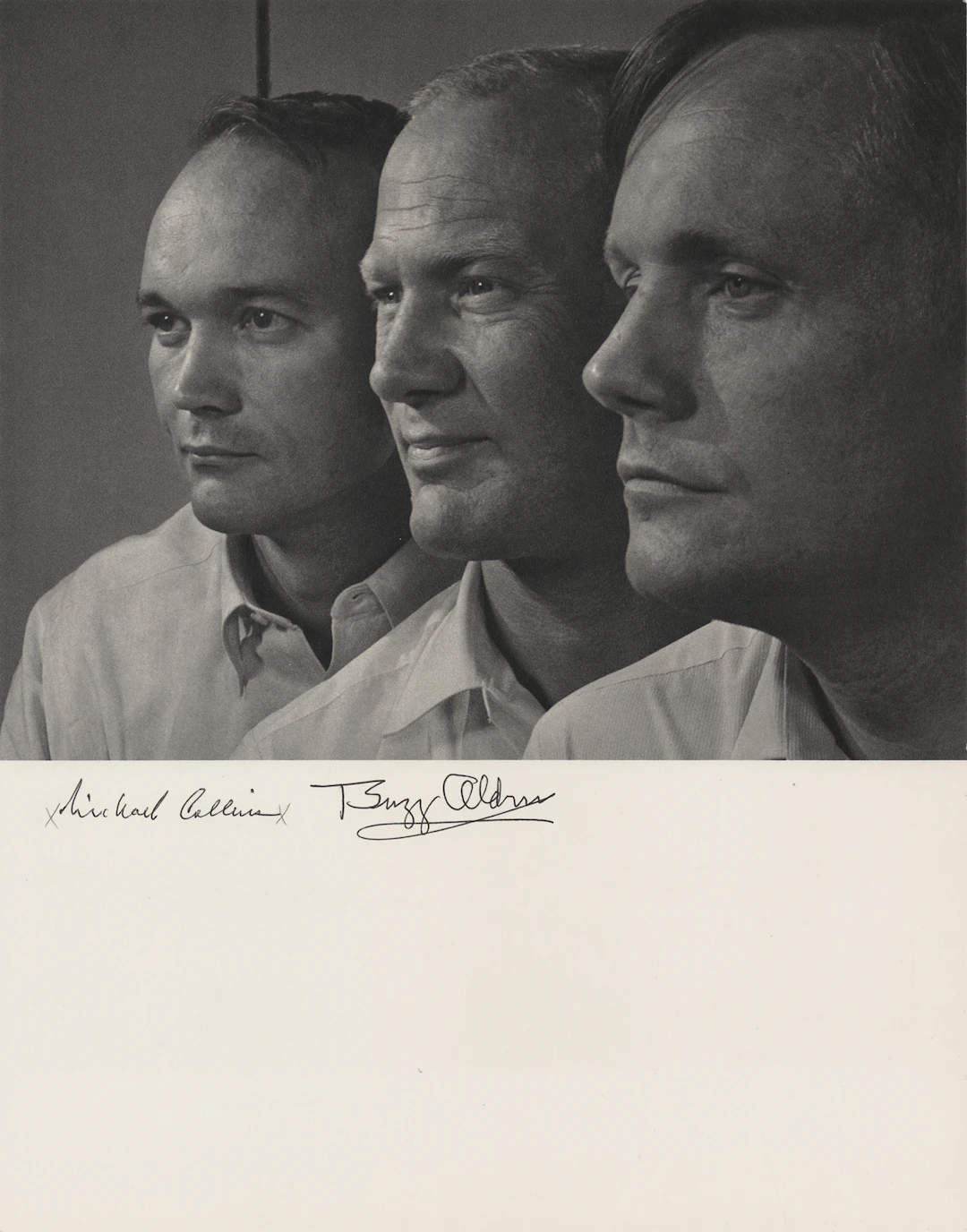 Buzz Aldrin and Michael Collins Signed Photograph by Yousuf Karsh
