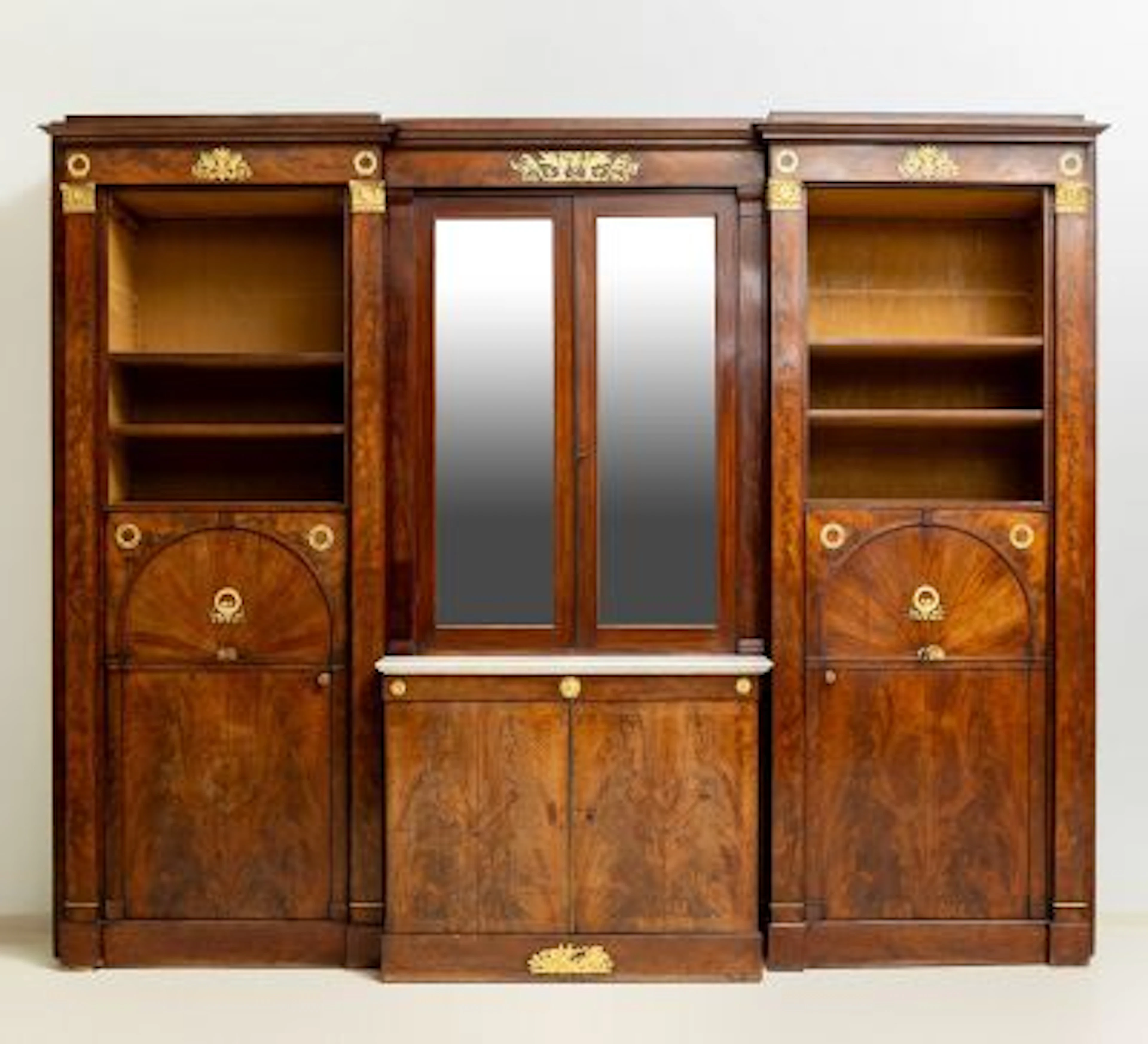 Gabinete de biblioteca. Francia, principios del s. XIX