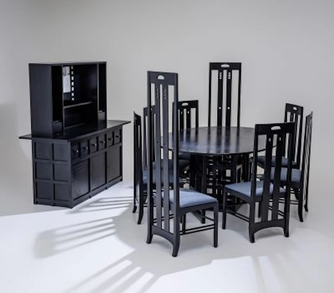 Mackintosh para CASSINA. Conjunto de comedor, años 70-80