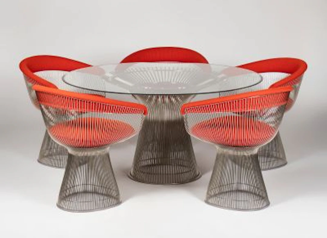 Warren Platner, sillas y mesa para Knoll