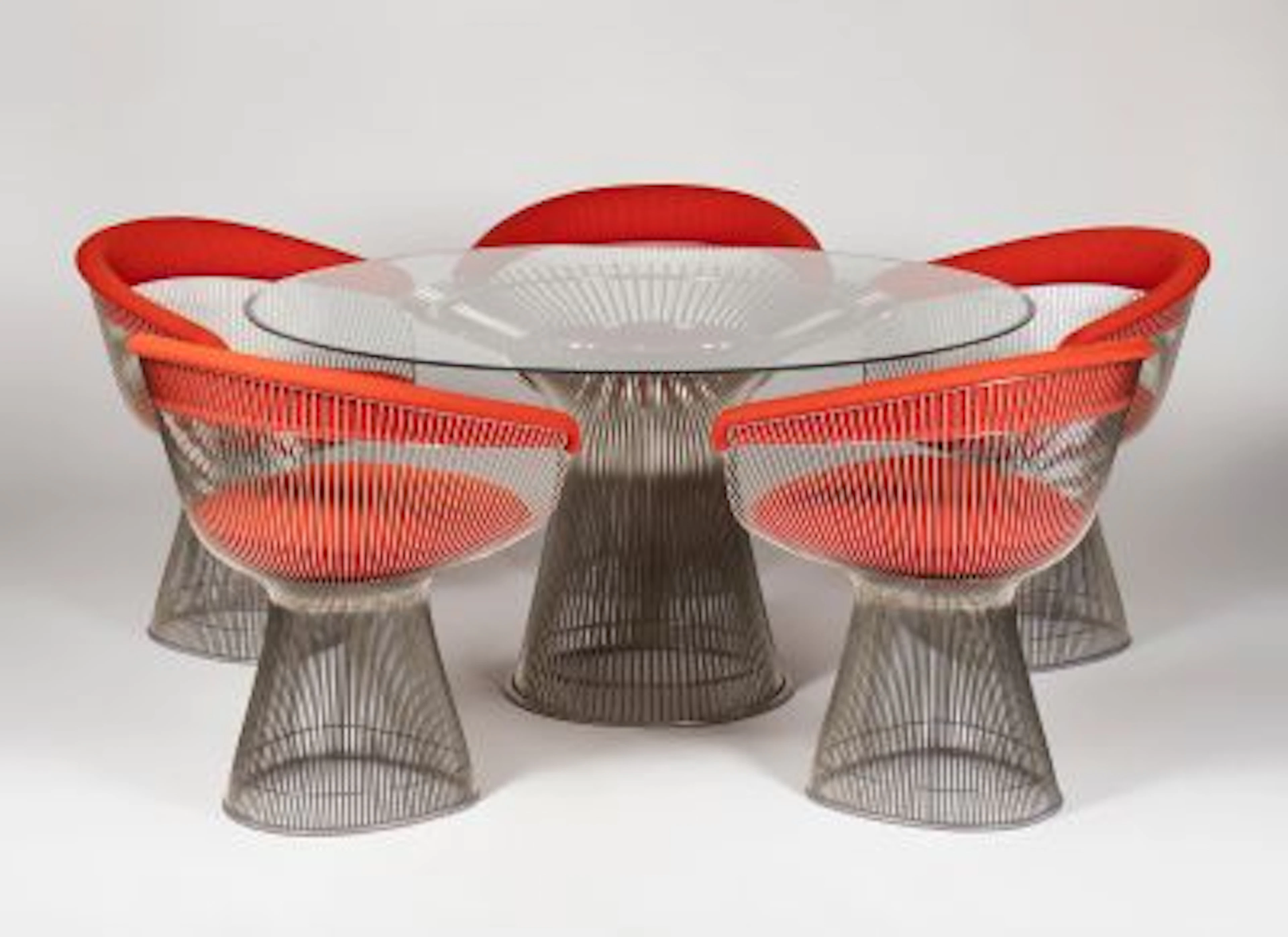 Warren Platner, sillas y mesa para Knoll