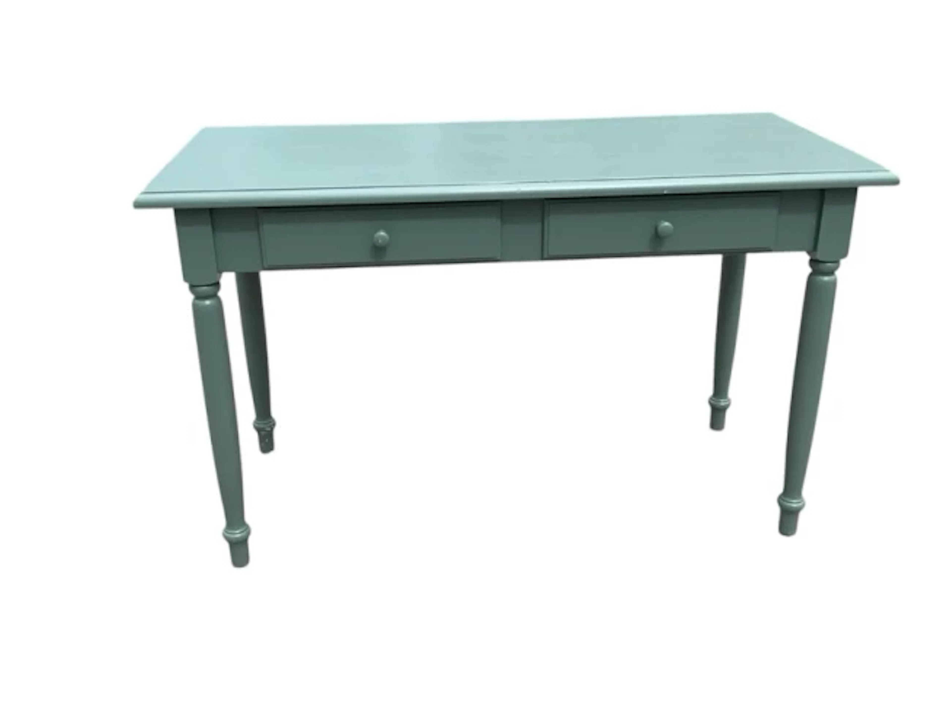 A Victorian style painted side table with rectangular moulded top