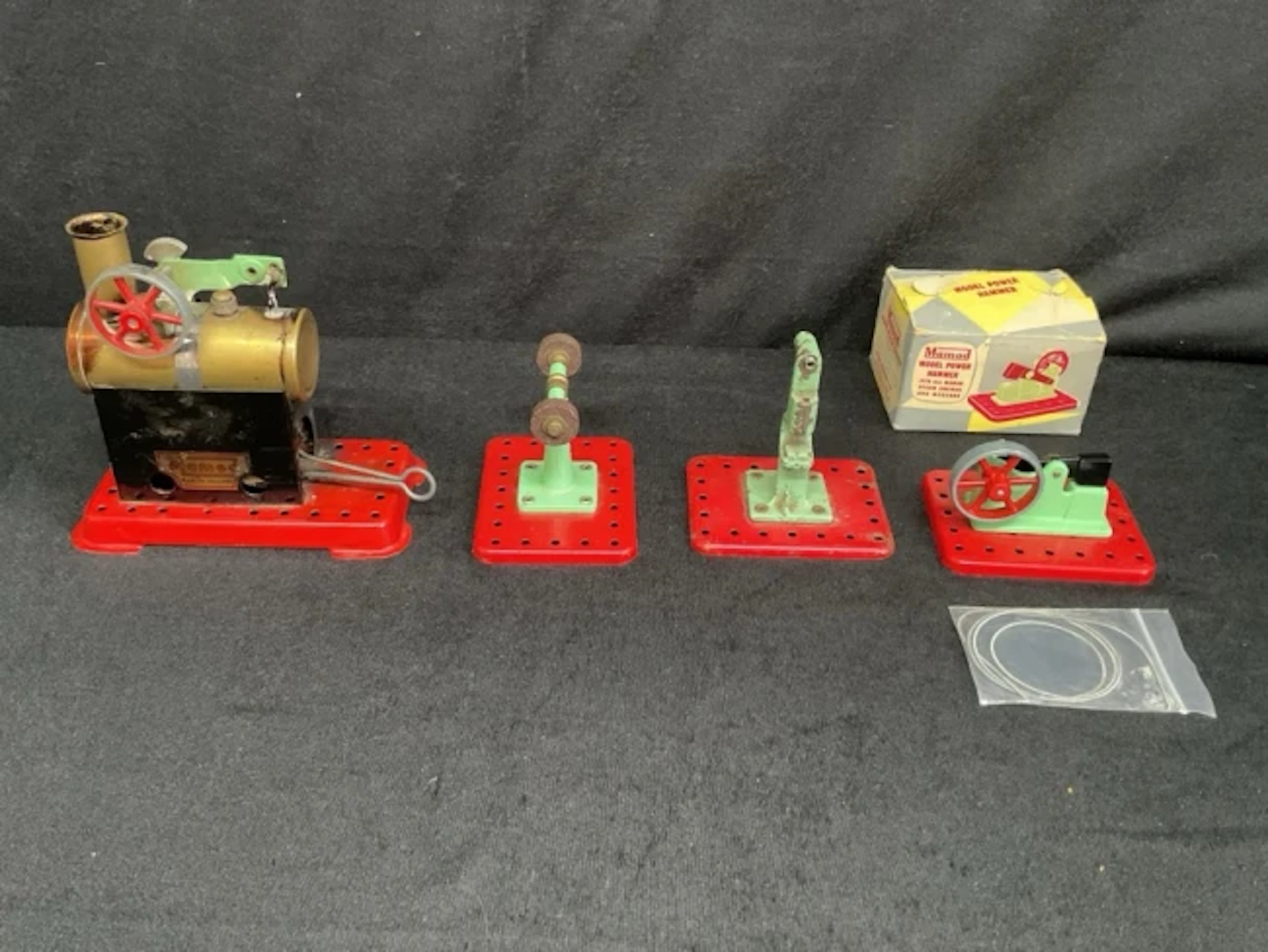 Mamod steam workshop models - an MM1 live steam static engine, a power