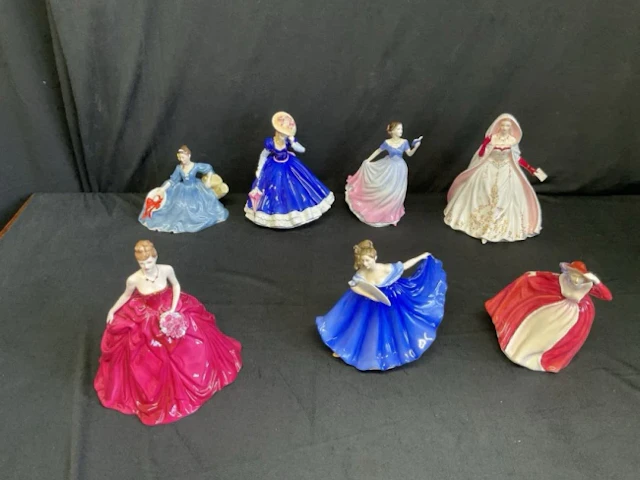 Seven miscellaneous porcelain figurines - Doulton Elyse, Mary, Sweet