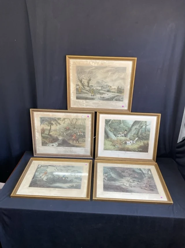 Samuel Howitt, coloured prints, regency sporting subjects - a hunt