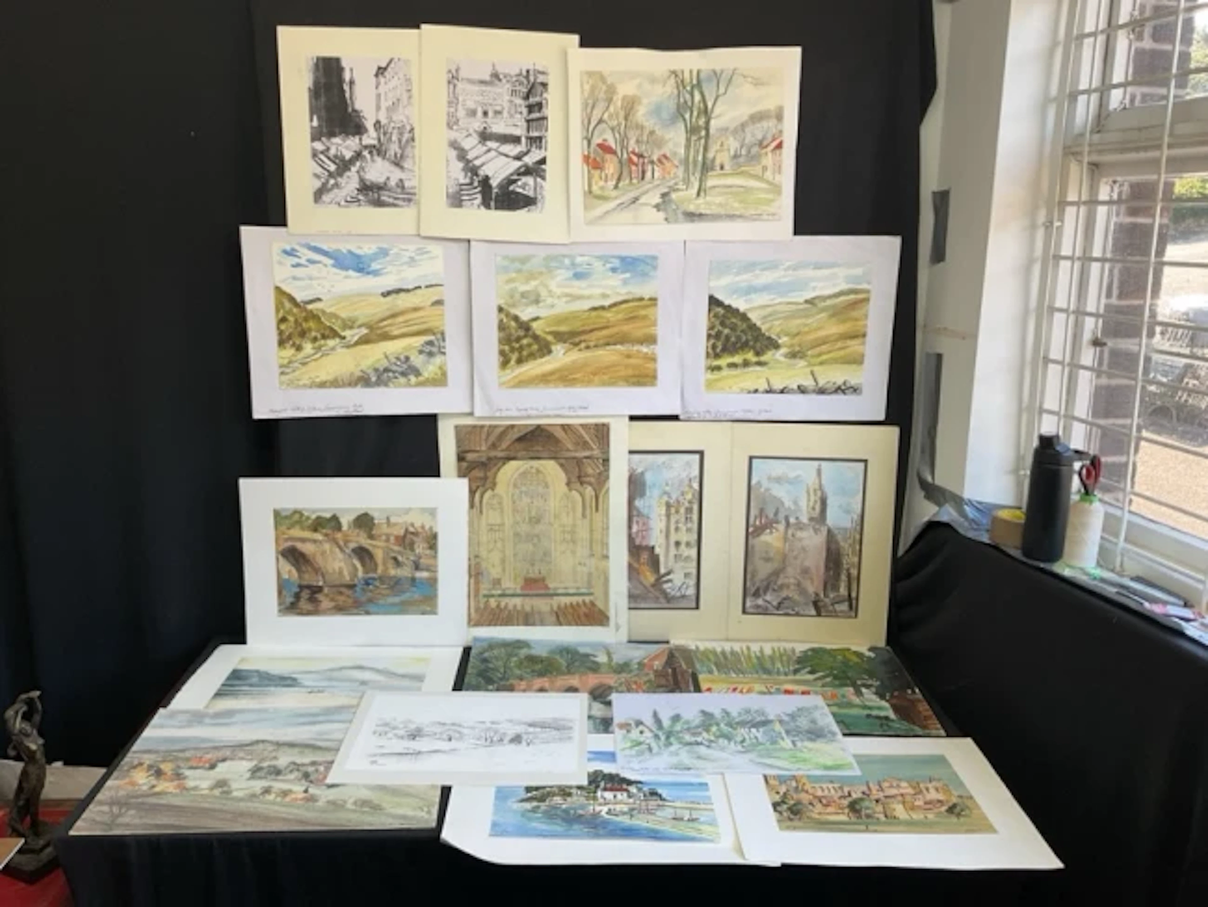 Robert (Bobby) Bruce, a portfolio of watercolours, ink, pastels and