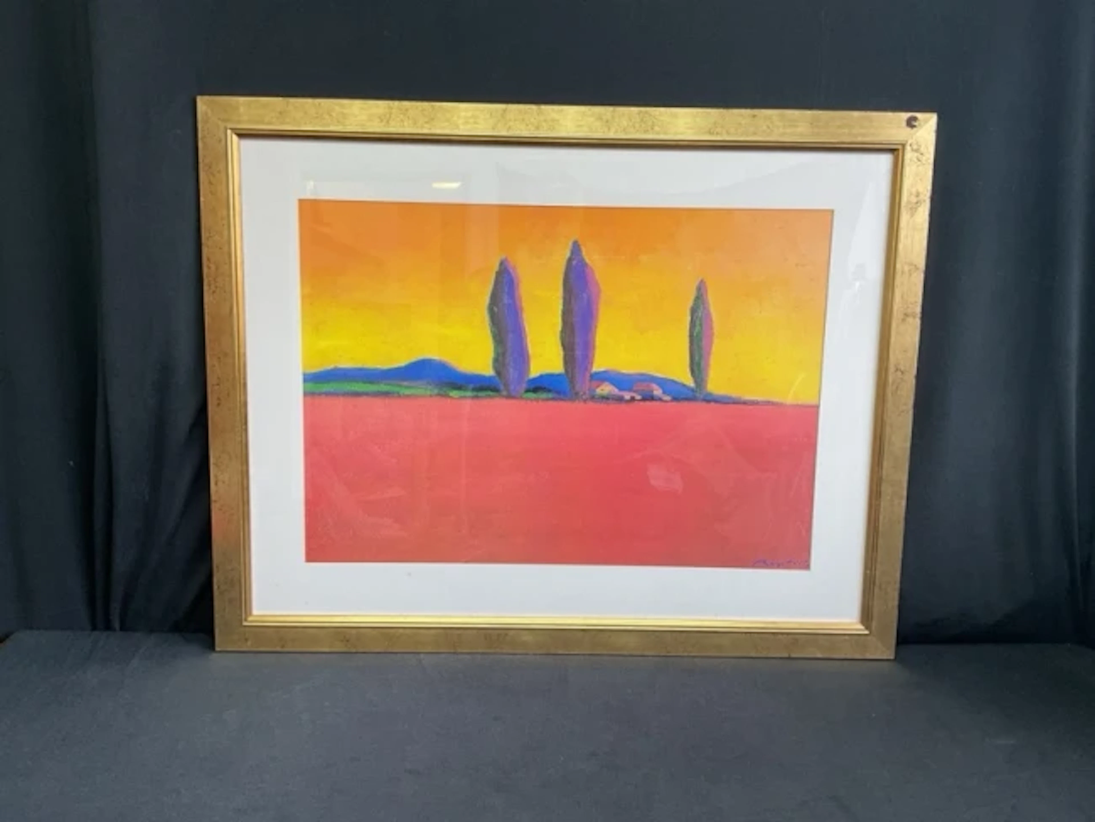 Gerry Baptist, giclée print, expansive landscape, titled Farm Near