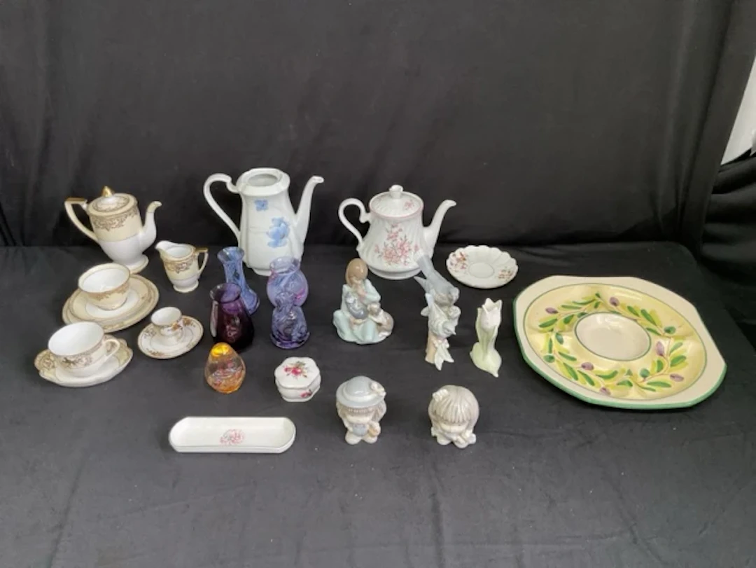 Miscellaneous ceramics and glass including Noritake coffee wares with