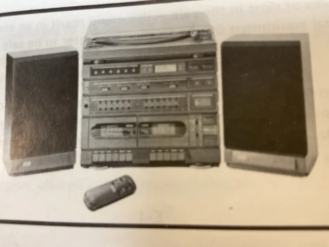 A Bush stereo radio double cassette & record deck music centre - model
