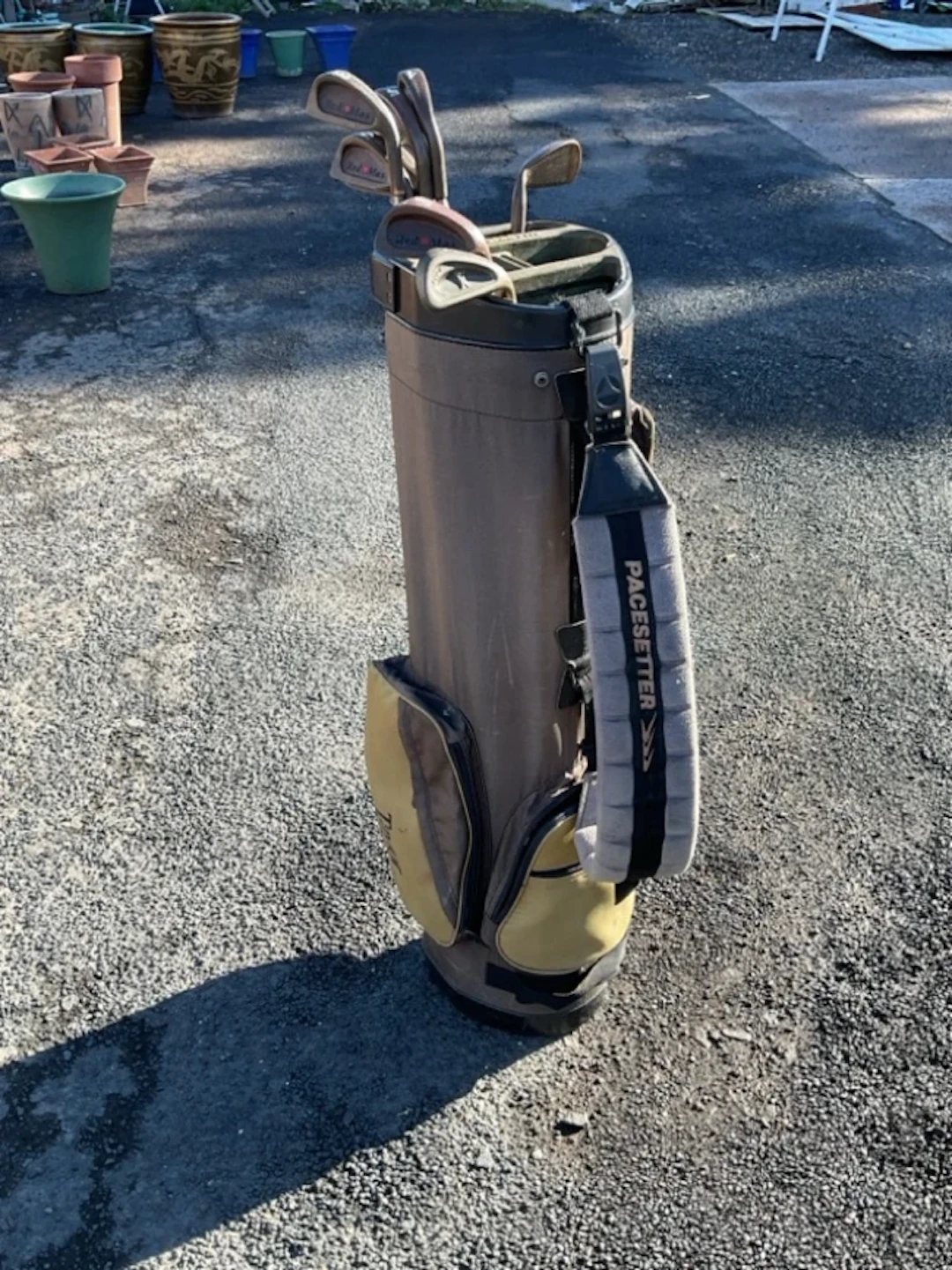 A set of seven Dunlop Red Max beryllium copper headed golf wedges