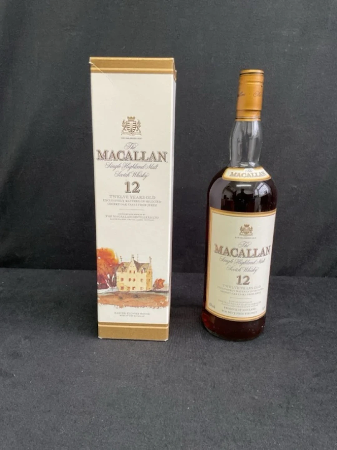 A boxed bottle of The Macallan 12 year old sherry cask matured single
