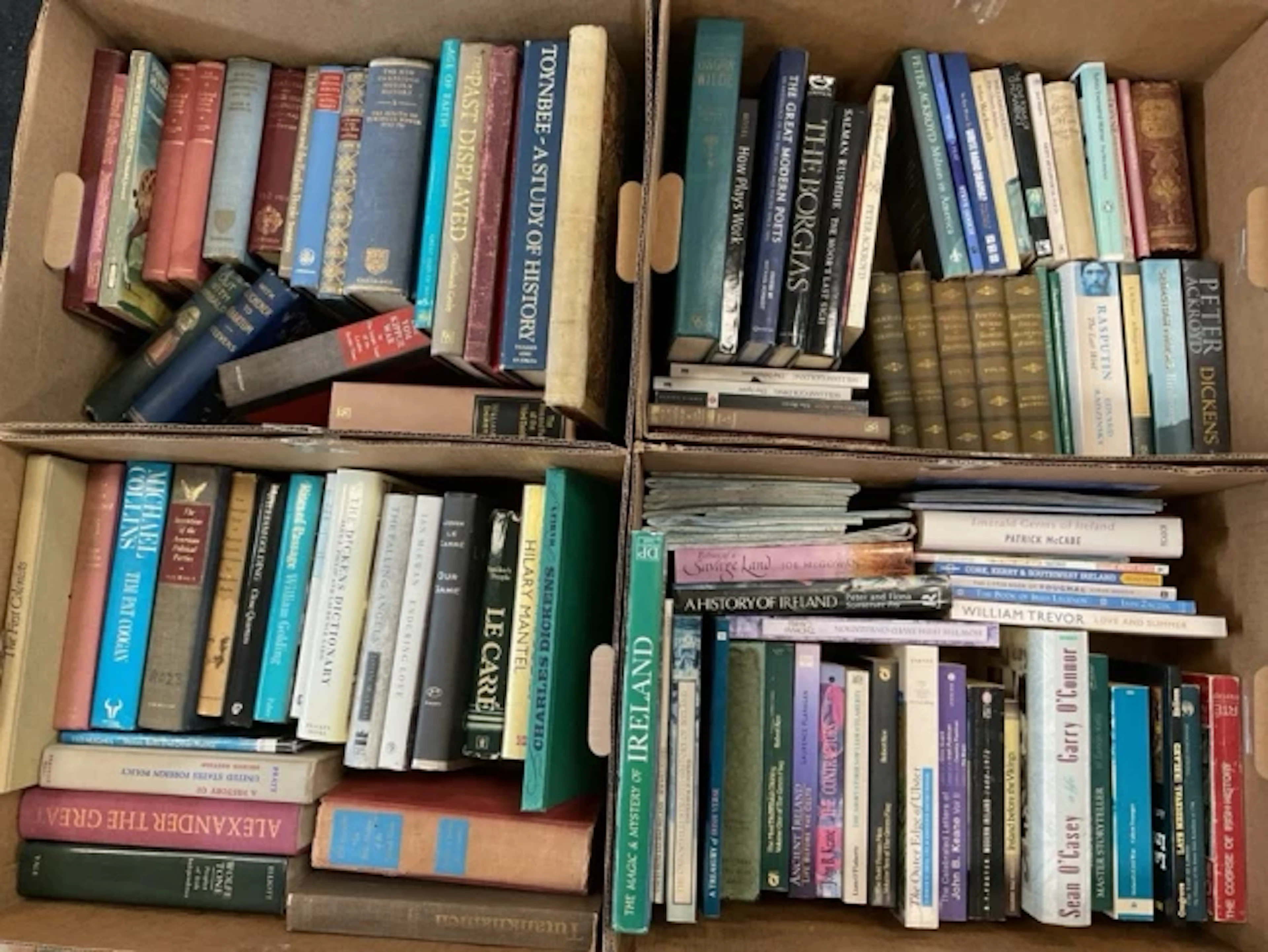 A quantity of books - history, novels, reference, maps, Ireland, a
