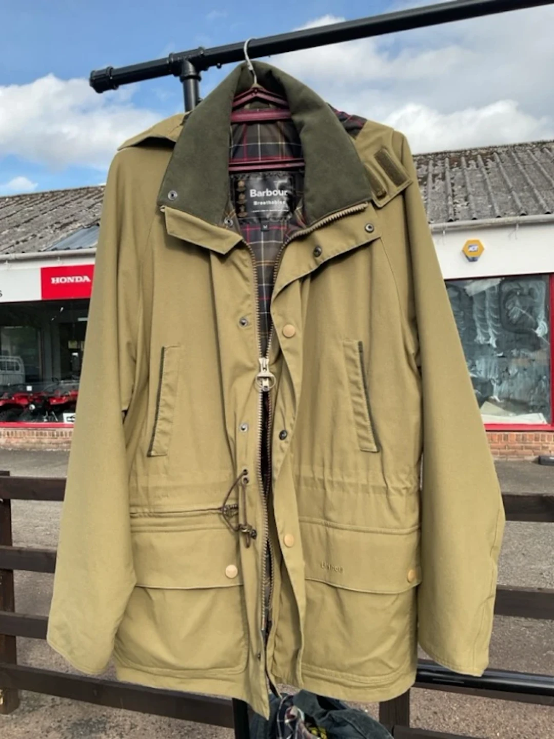 A Barbour medium size ‘breathables’ coat.