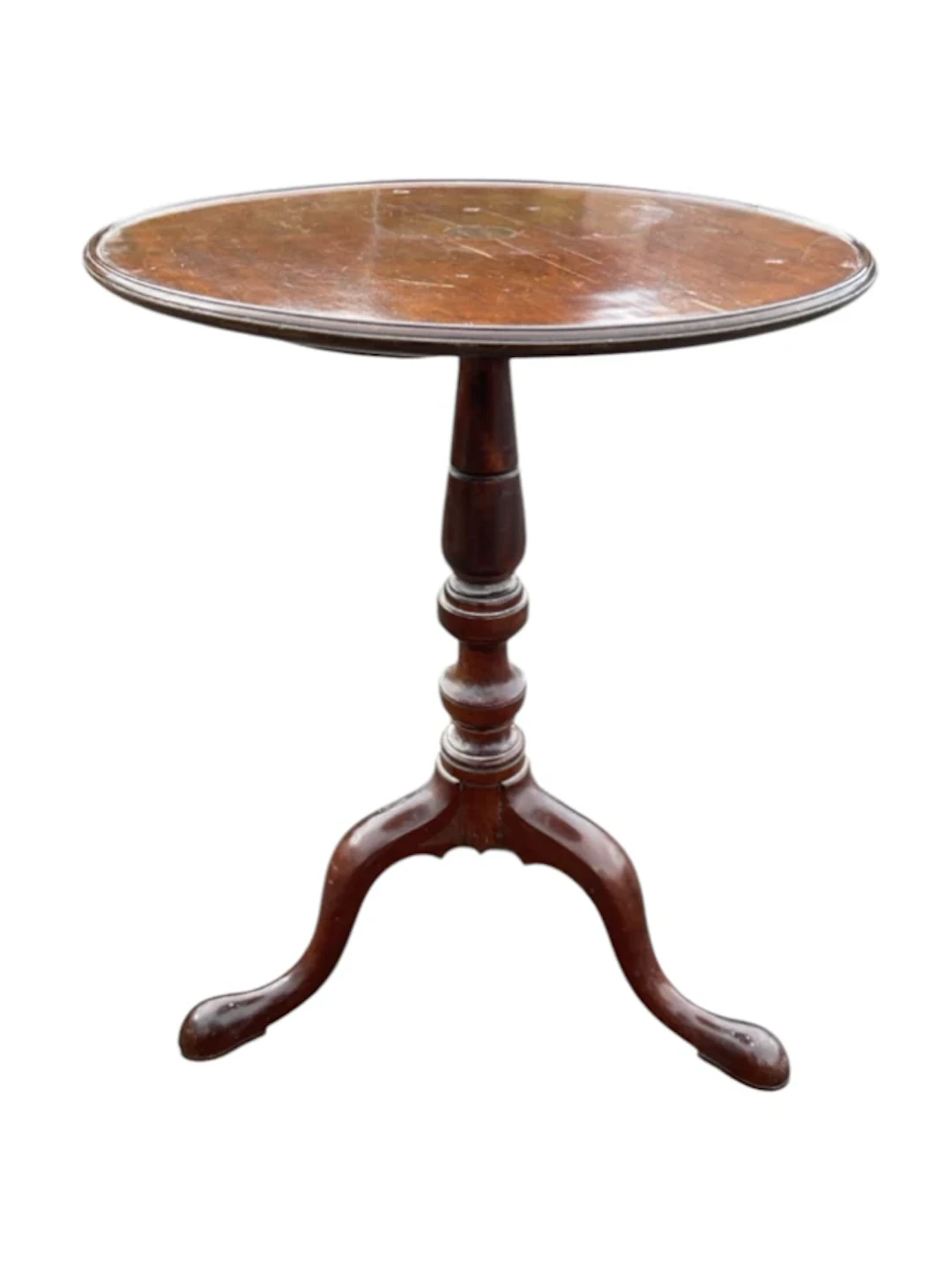 An early nineteenth century mahogany snap-top occasional table with