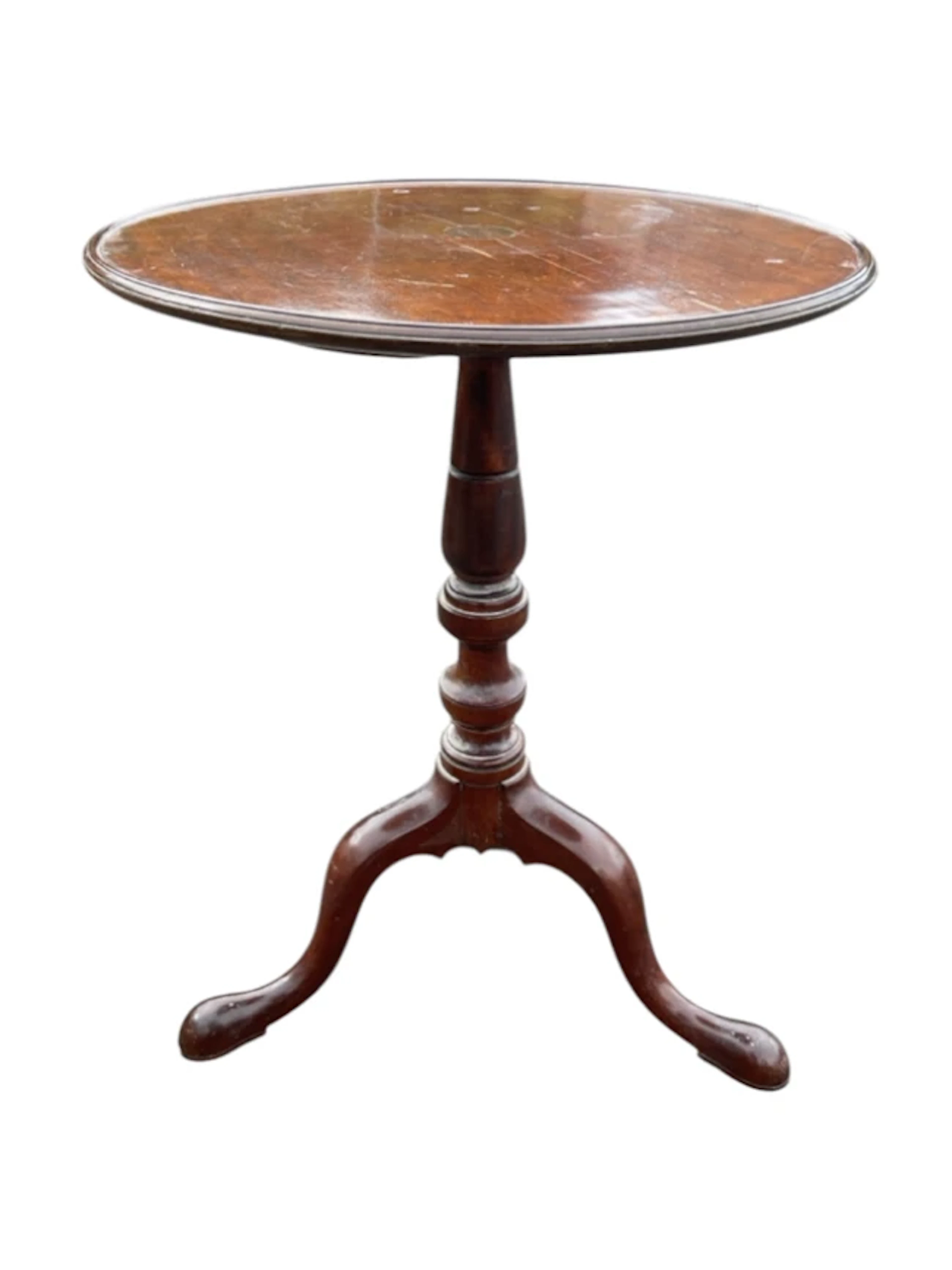 An early nineteenth century mahogany snap-top occasional table with