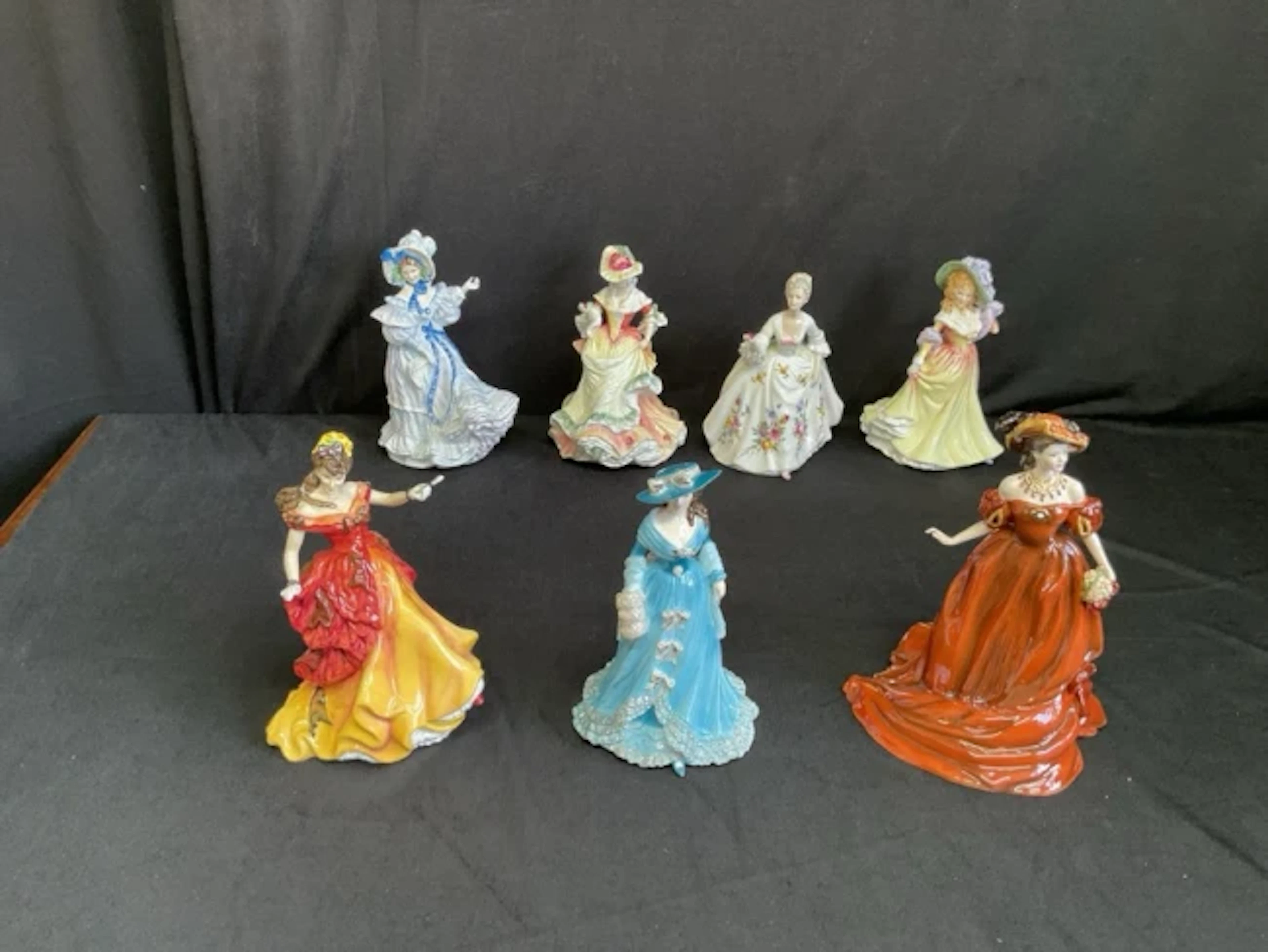 Porcelain ladies - Royal Doulton Belle, Forget-Me-Nots, Rose, Diana