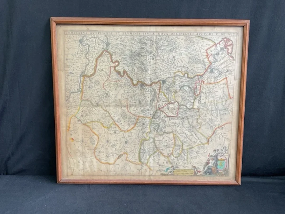 Frederick de Wit, a late C17th handcolured map of the Netherlands