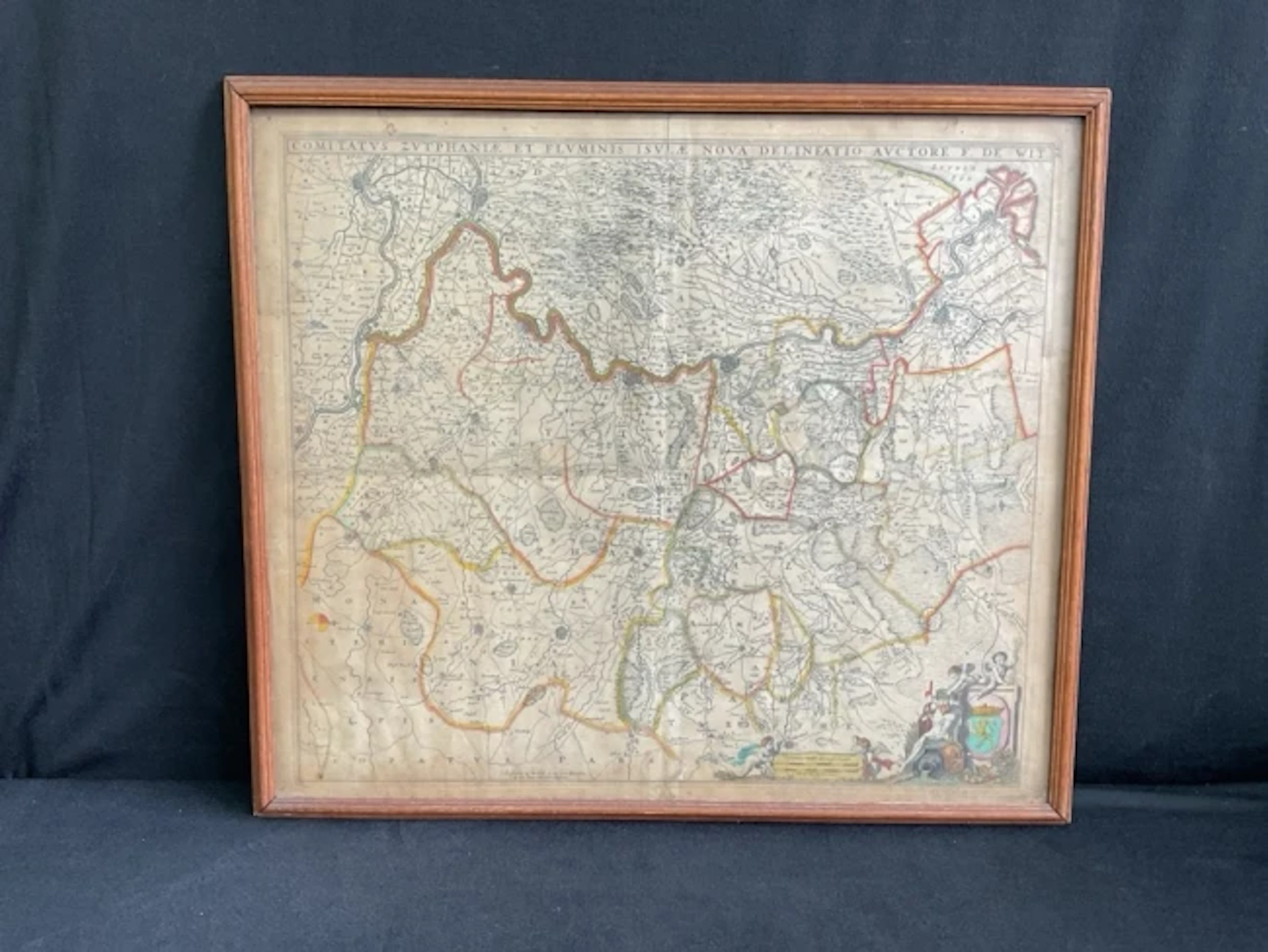 Frederick de Wit, a late C17th handcolured map of the Netherlands