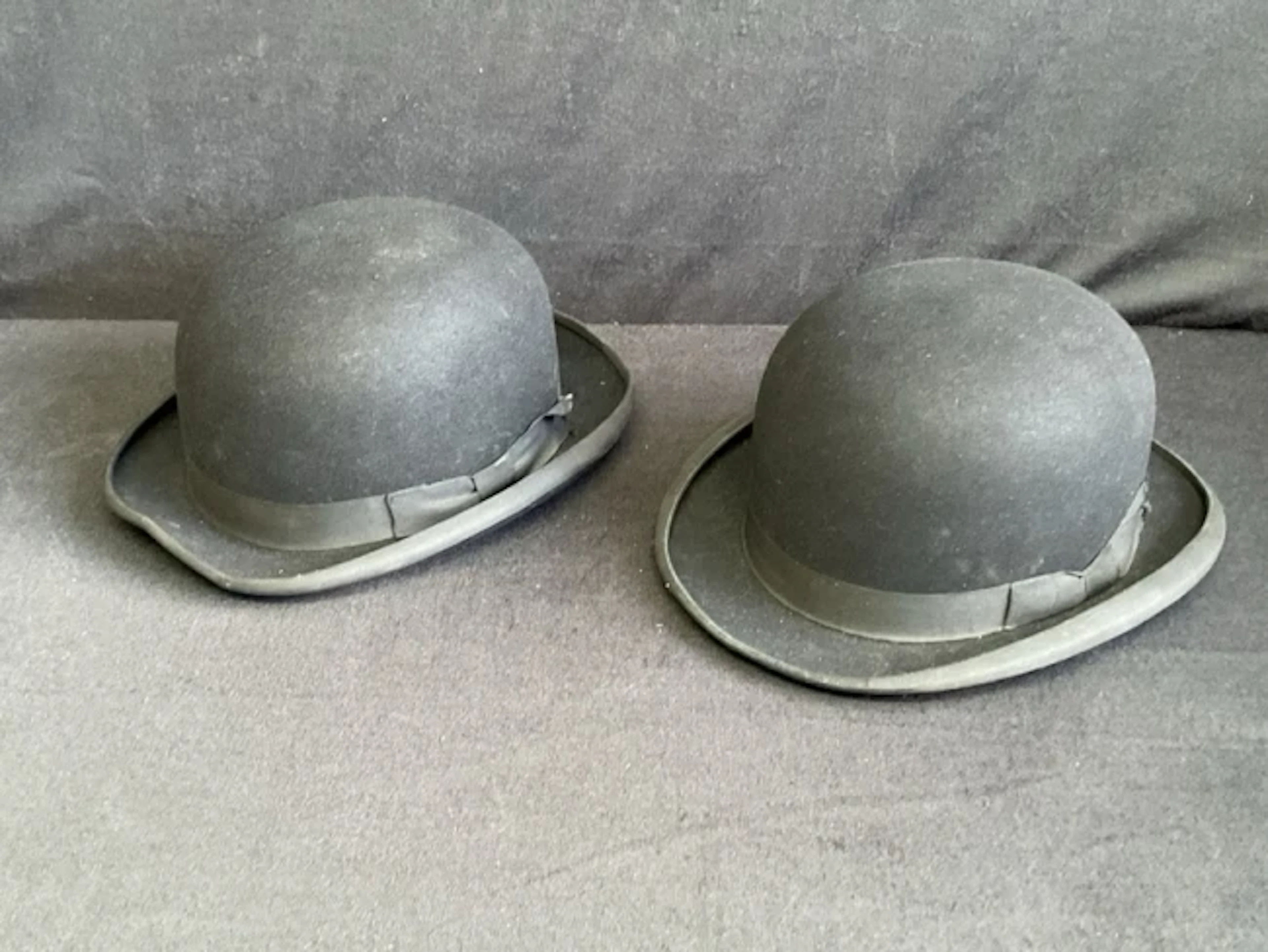 A Christys bowler hat - size 7.3/8ths with sprung wood press; and