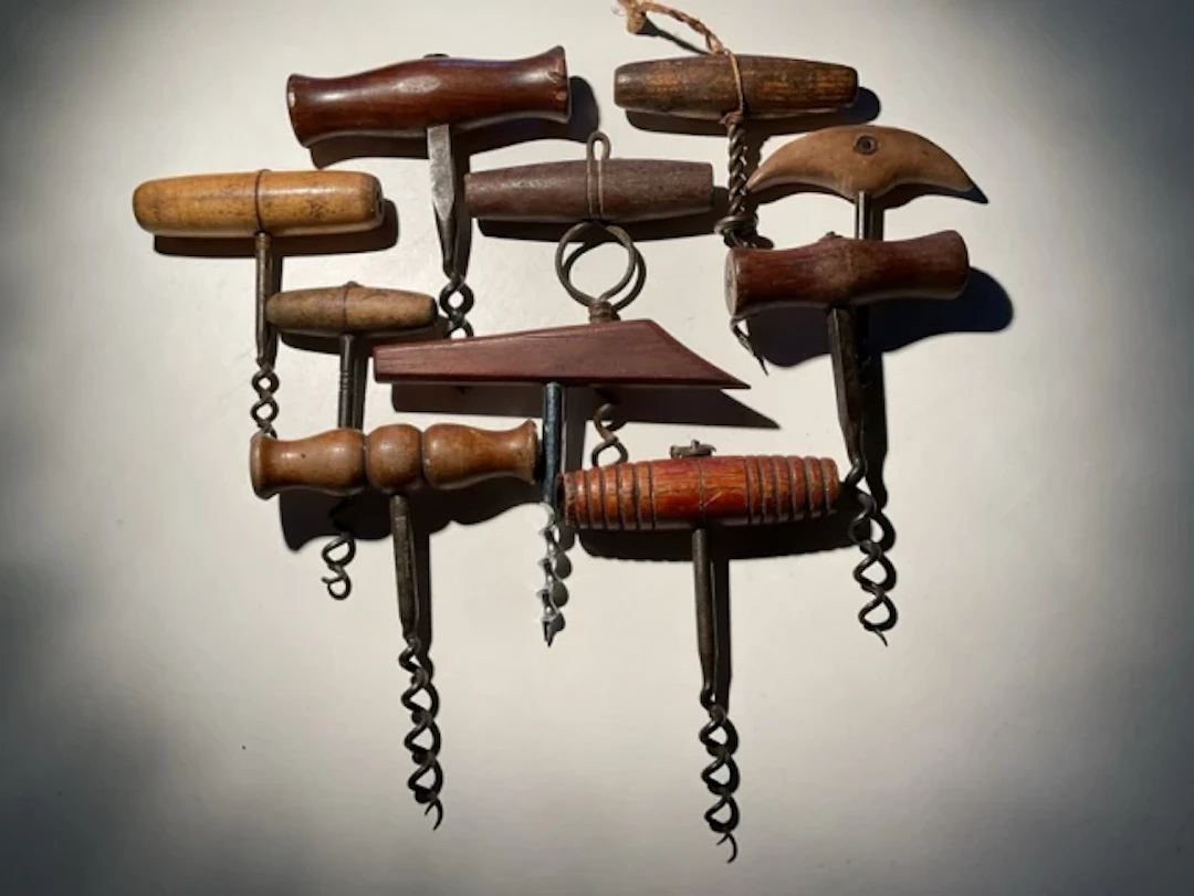 Corkscrew Collection Ten hardwood direct pulls - ribbed, oak, mahogany
